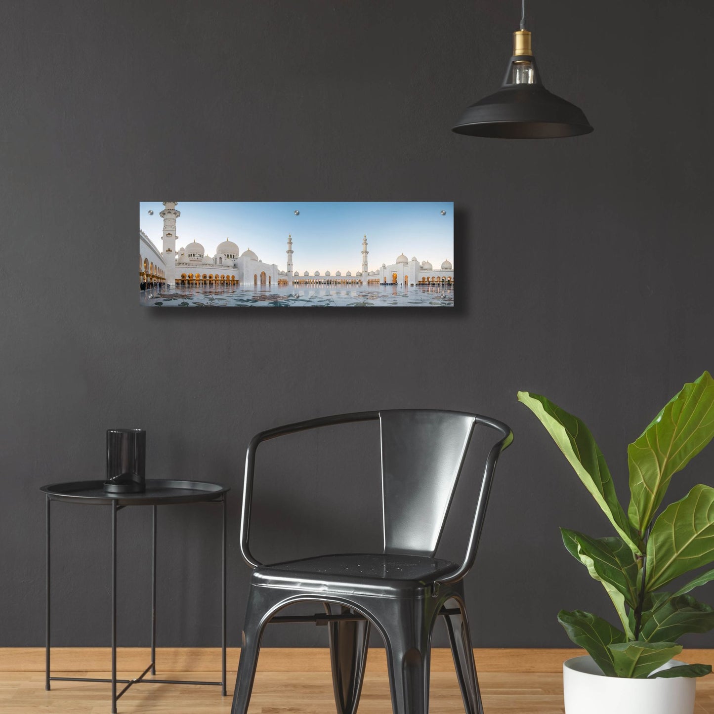 Epic Art 'Abu Dhabi Grand Mosque' by Epic Portfolio, Acrylic Glass Wall Art,36x12