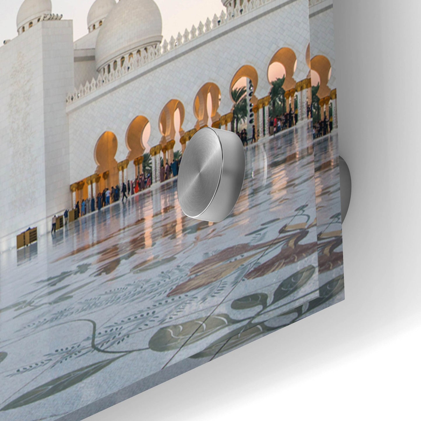 Epic Art 'Abu Dhabi Grand Mosque' by Epic Portfolio, Acrylic Glass Wall Art,48x16