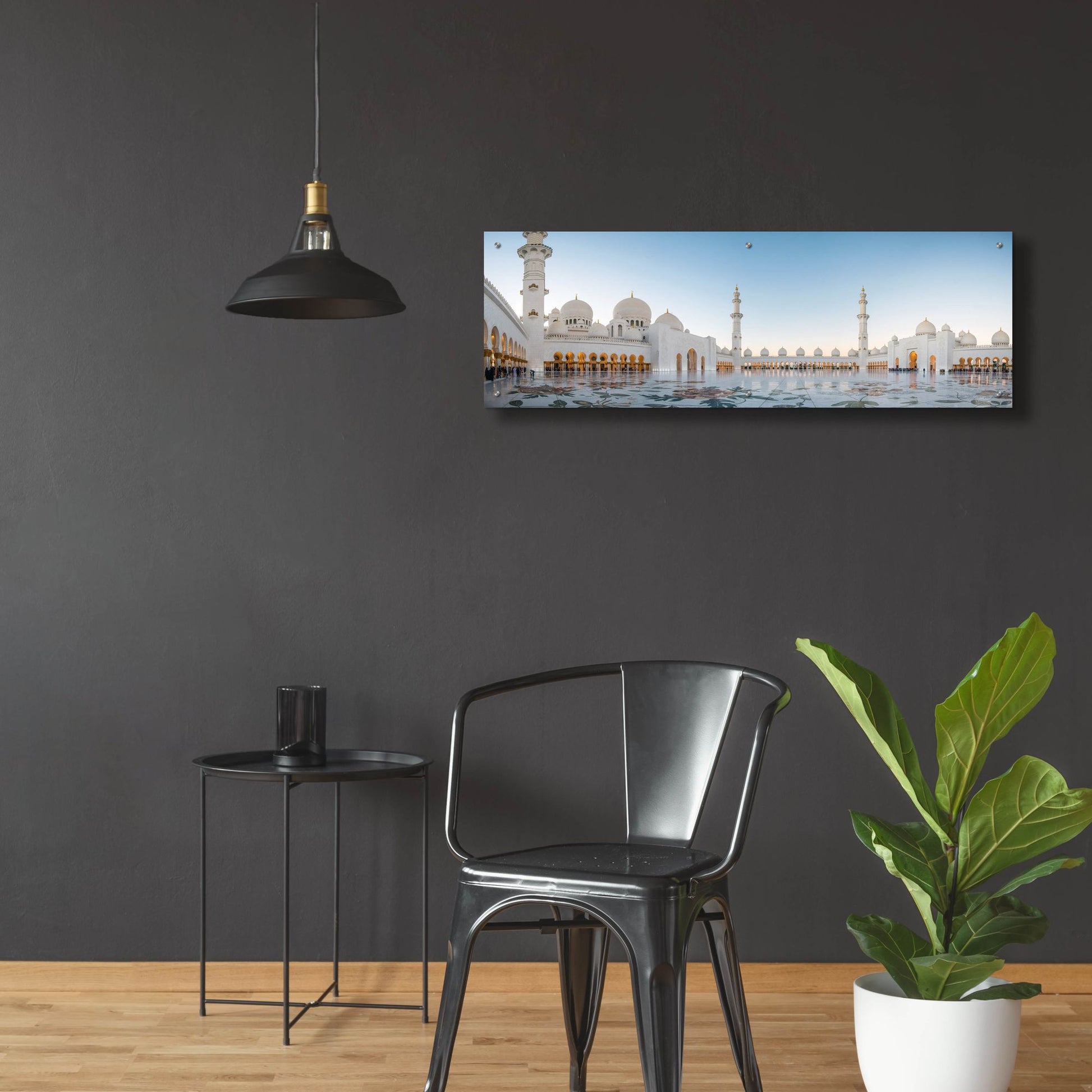 Epic Art 'Abu Dhabi Grand Mosque' by Epic Portfolio, Acrylic Glass Wall Art,48x16