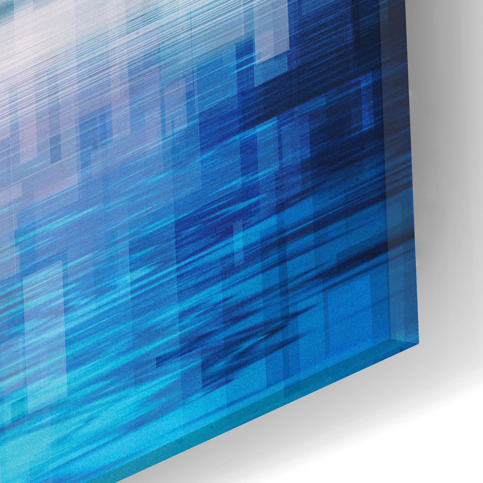 Epic Art 'Blue Abstract NYC Skyline' by Epic Portfolio, Acrylic Glass Wall Art,24x12