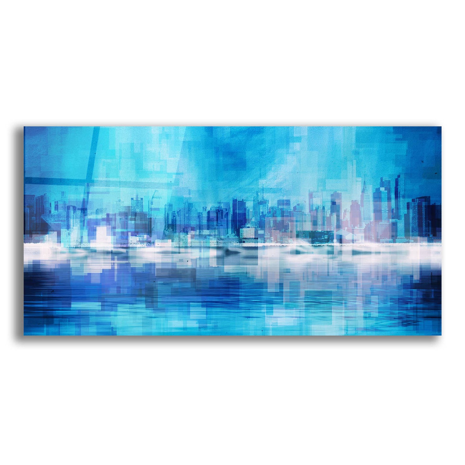 Epic Art 'Blue Abstract NYC Skyline' by Epic Portfolio, Acrylic Glass Wall Art