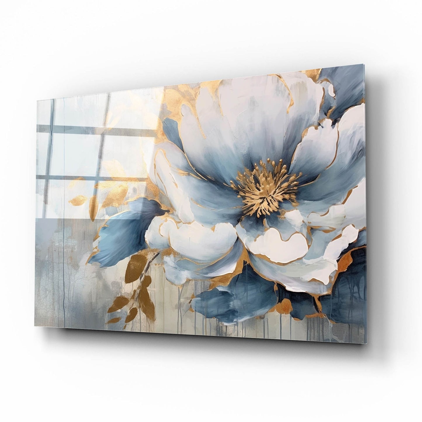 Epic Art 'Blue Flower' by Epic Portfolio, Acrylic Glass Wall Art,16x12