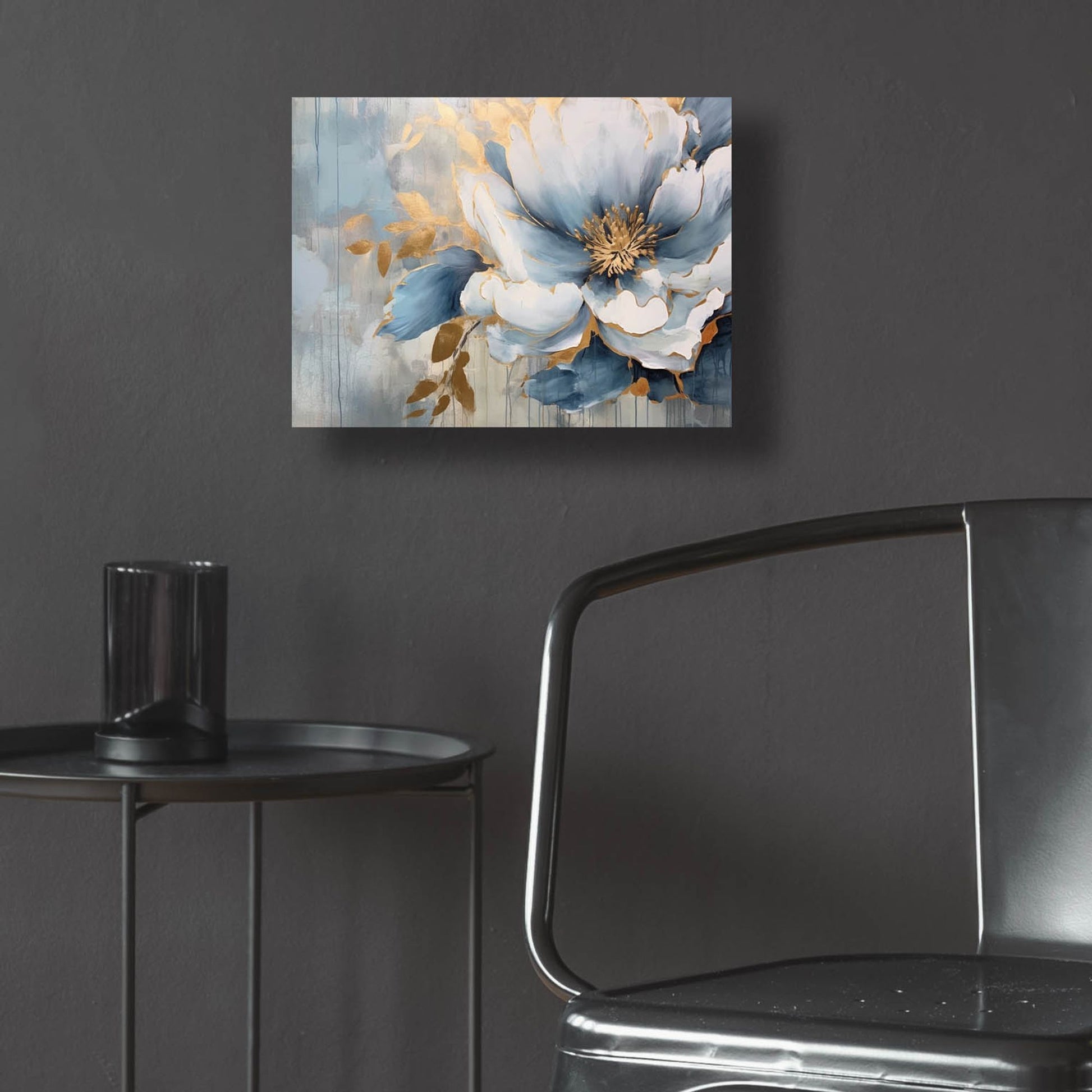 Epic Art 'Blue Flower' by Epic Portfolio, Acrylic Glass Wall Art,16x12