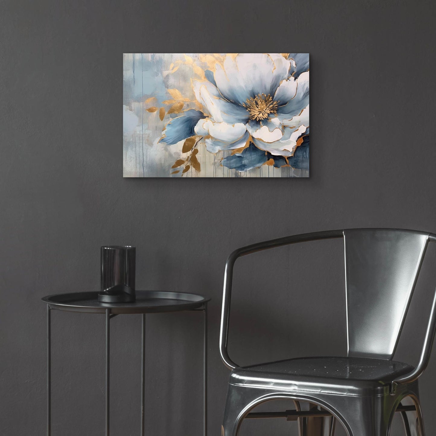 Epic Art 'Blue Flower' by Epic Portfolio, Acrylic Glass Wall Art,24x16