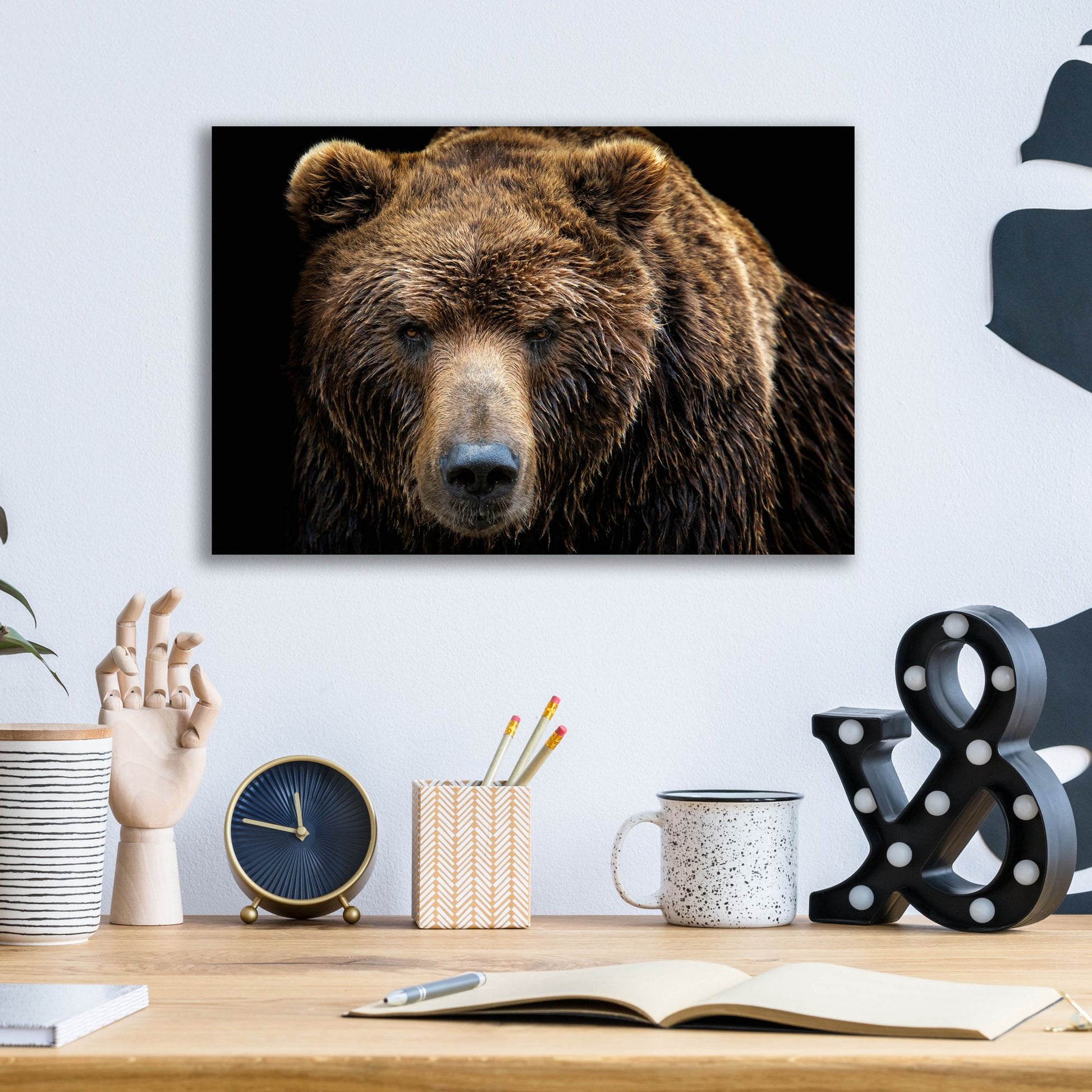 Epic Art 'Brown Bear' by Epic Portfolio, Acrylic Glass Wall Art,16x12