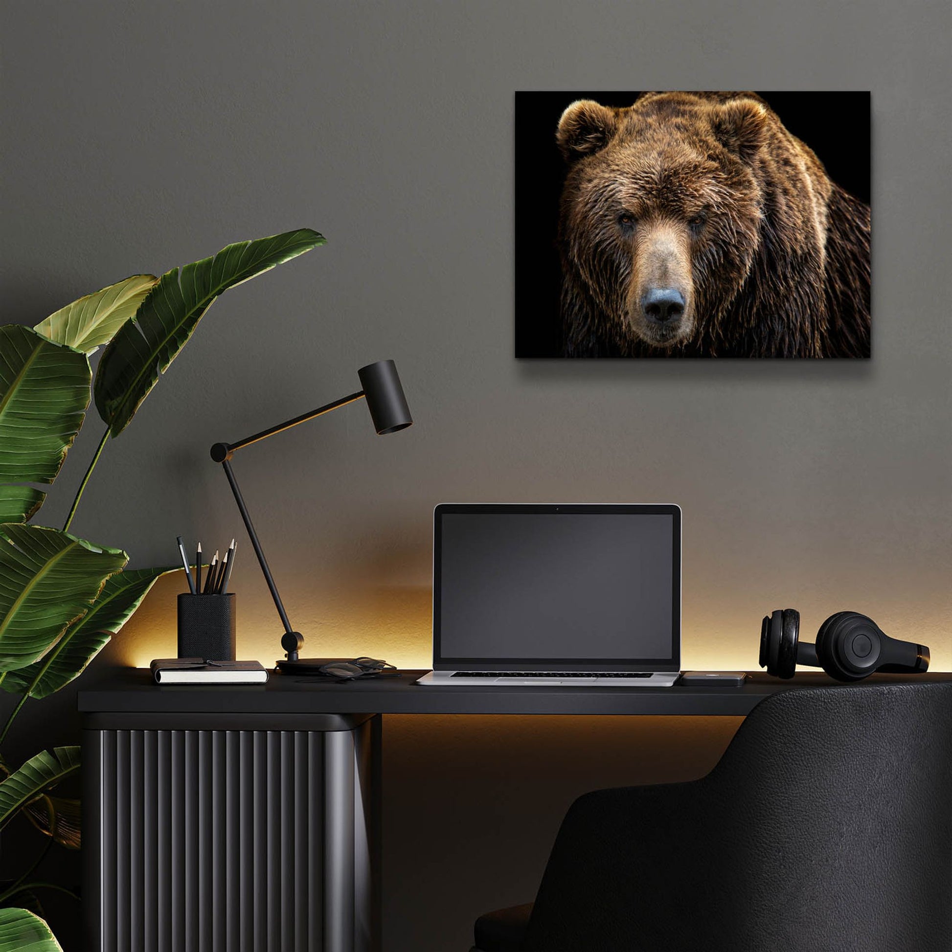 Epic Art 'Brown Bear' by Epic Portfolio, Acrylic Glass Wall Art,16x12