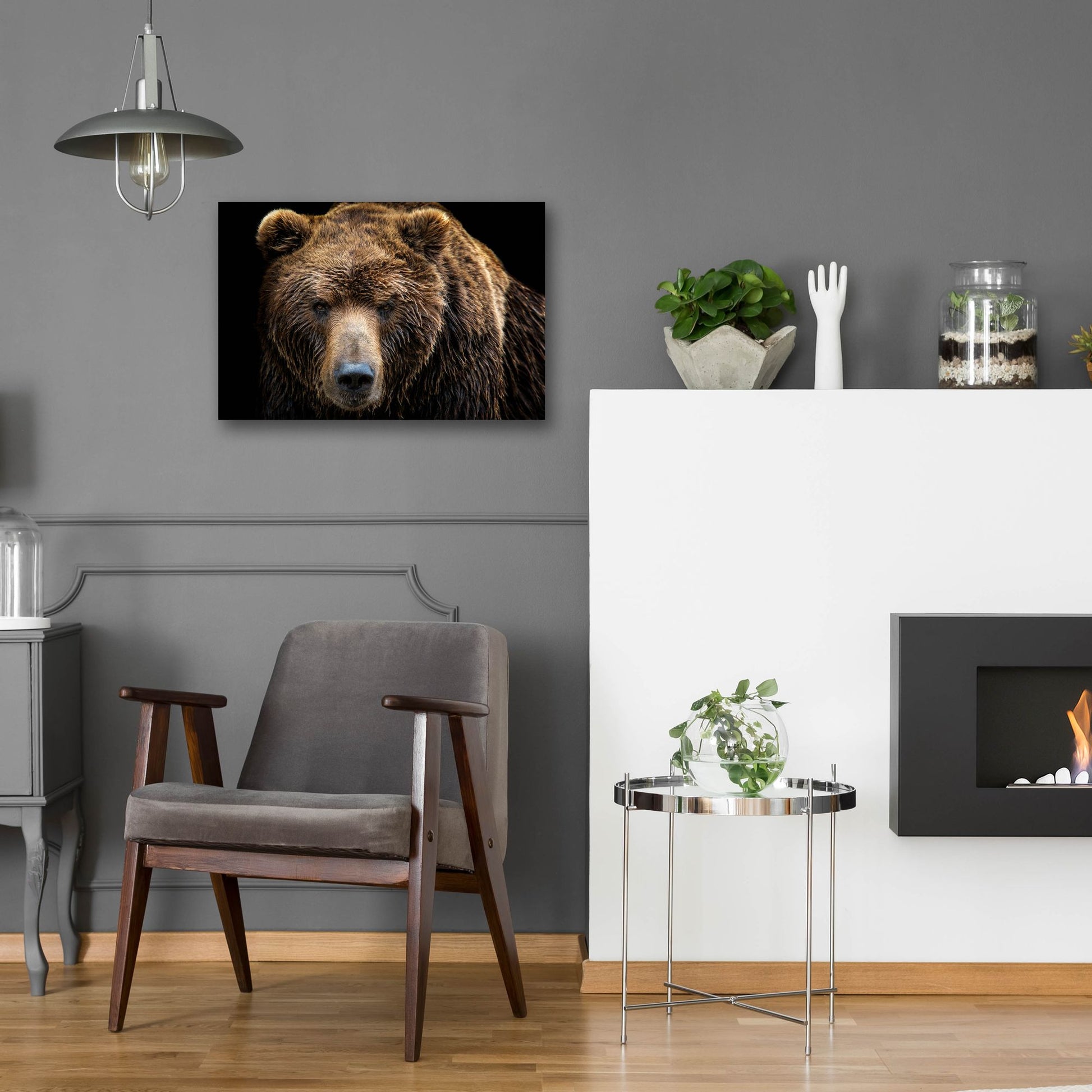 Epic Art 'Brown Bear' by Epic Portfolio, Acrylic Glass Wall Art,24x16