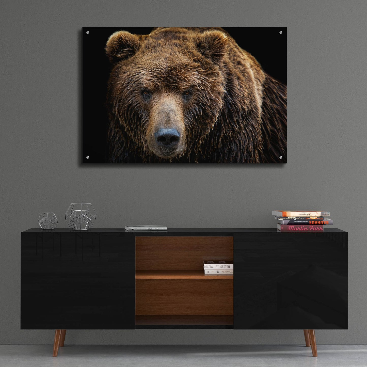 Epic Art 'Brown Bear' by Epic Portfolio, Acrylic Glass Wall Art,36x24