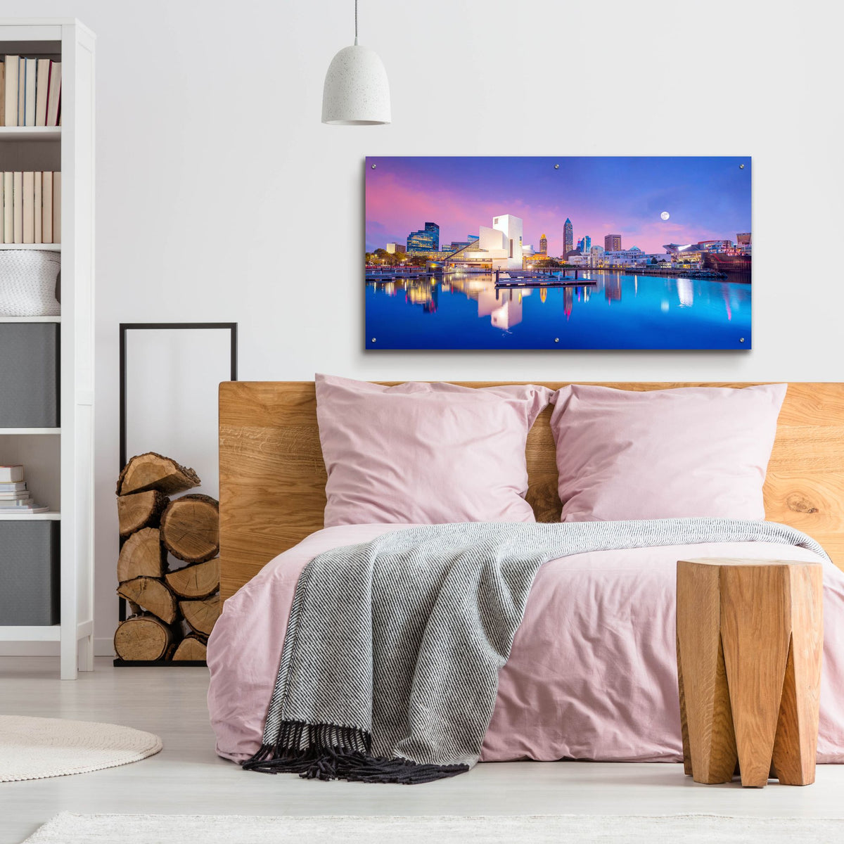 Epic Art 'Cleveland Skyline' by Epic Portfolio, Acrylic Glass Wall Art,48x24