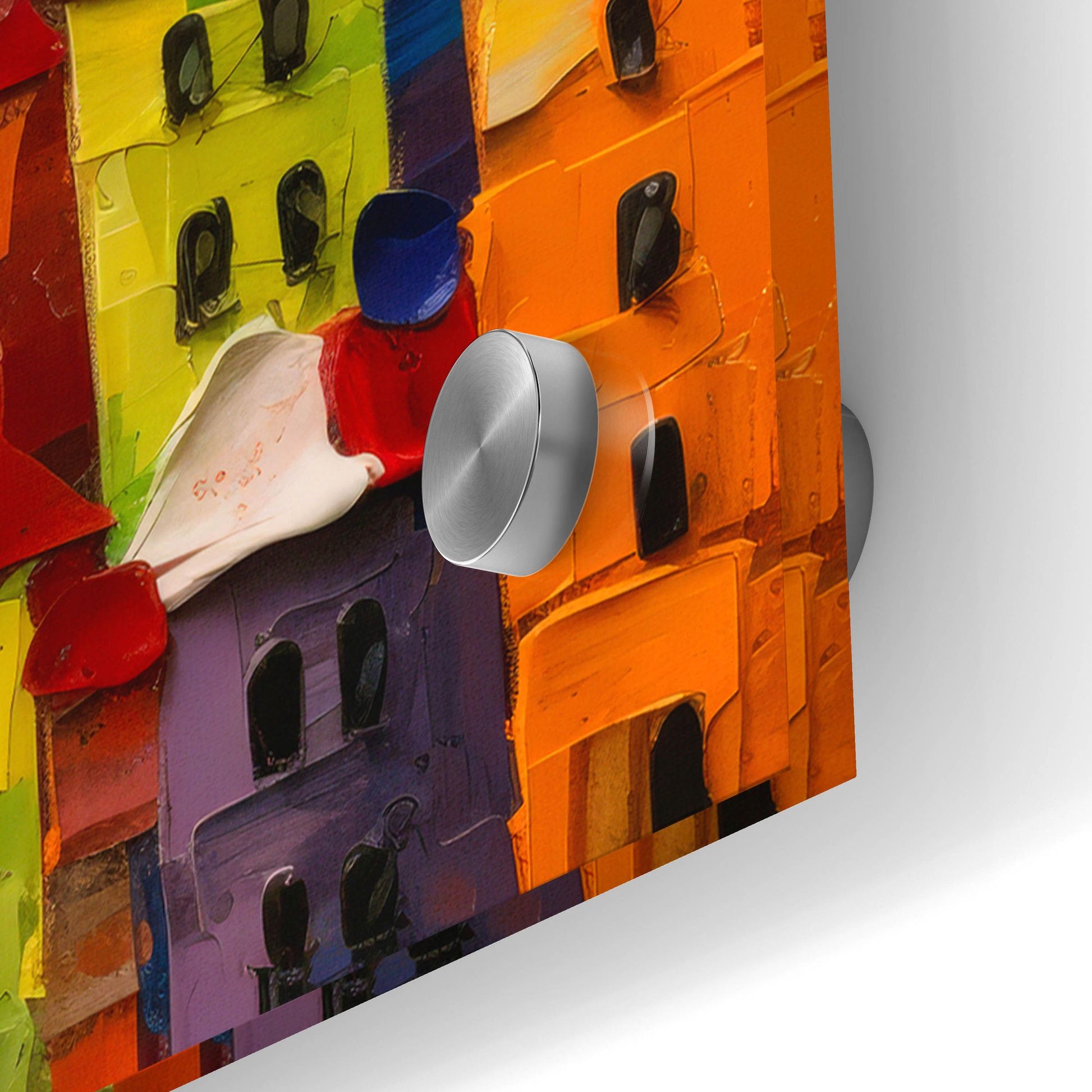 Epic Art 'Colorful City' by Epic Portfolio, Acrylic Glass Wall Art,48x24