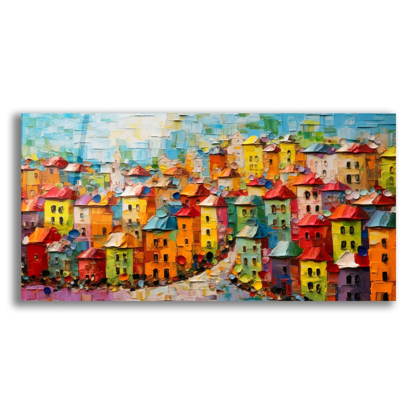 Epic Art 'Colorful City' by Epic Portfolio, Acrylic Glass Wall Art