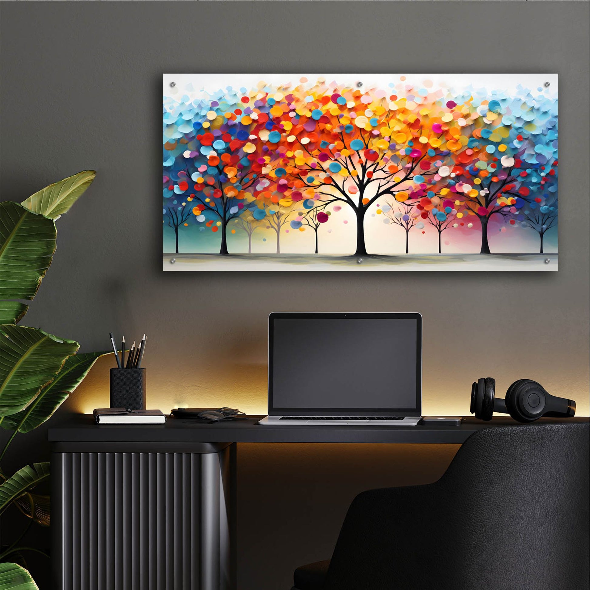 Epic Art 'Day in the Park' by Epic Portfolio, Acrylic Glass Wall Art,48x24