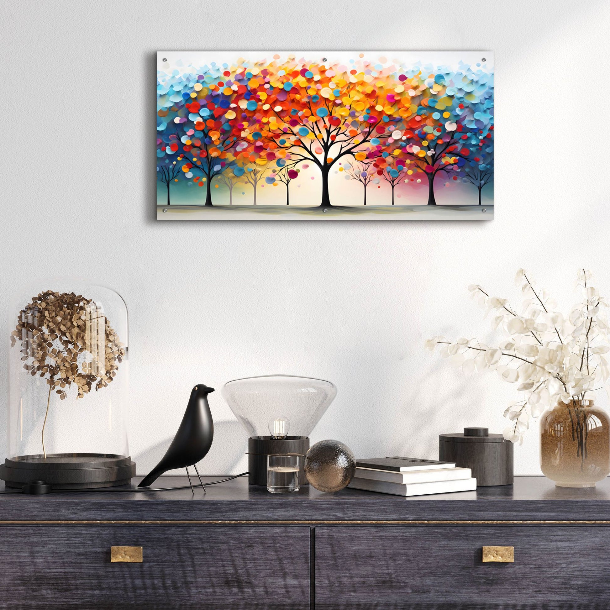 Epic Art 'Day in the Park' by Epic Portfolio, Acrylic Glass Wall Art,48x24