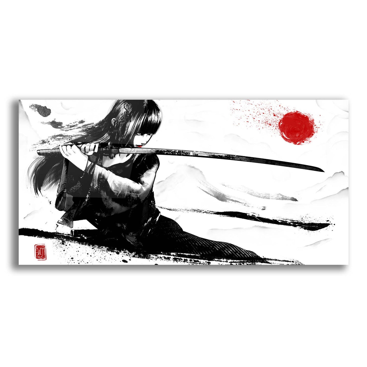 Epic Art 'Girl with Katana' by Epic Portfolio, Acrylic Glass Wall Art