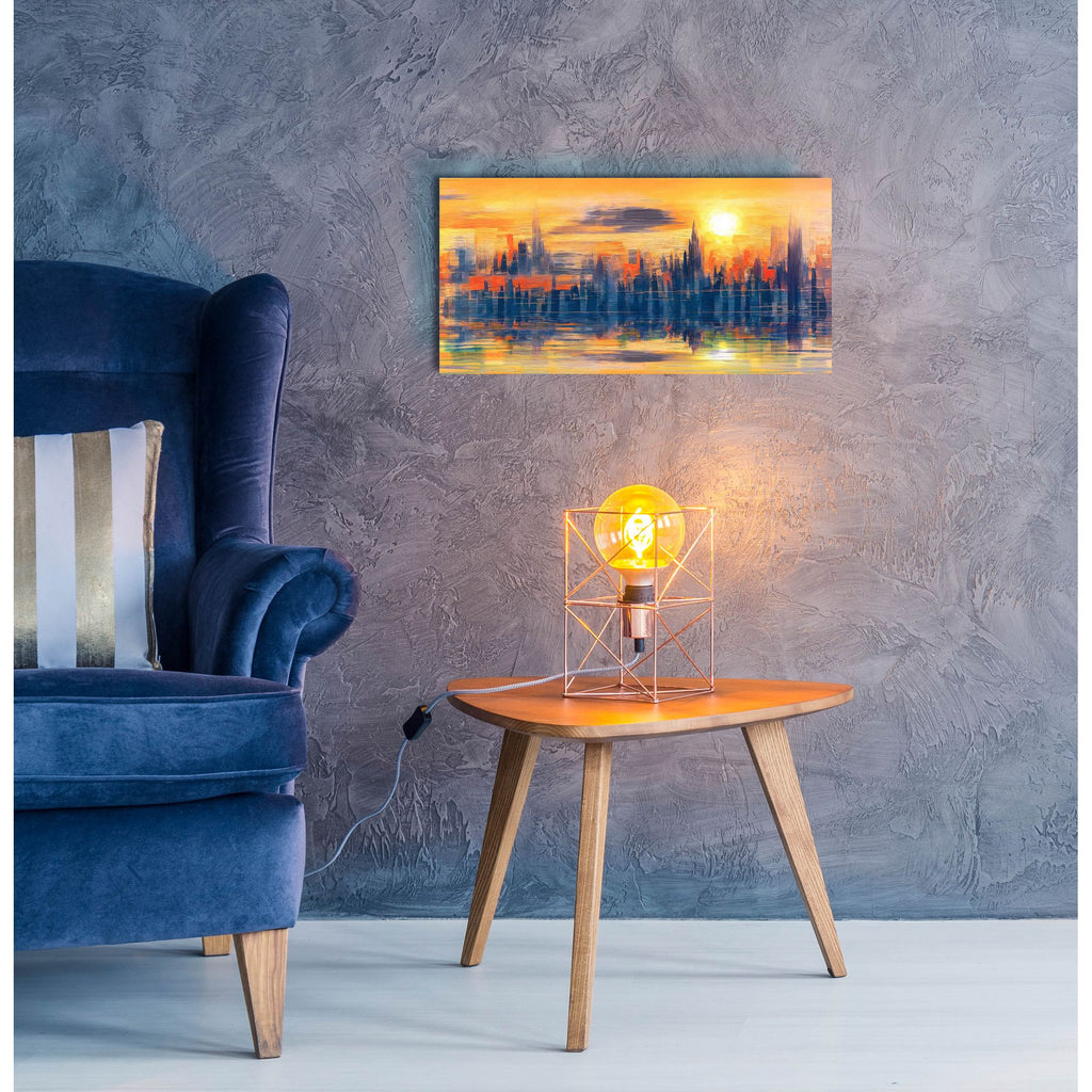 Epic Art 'Hazy Reflections' by Epic Portfolio, Acrylic Glass Wall Art,24x12