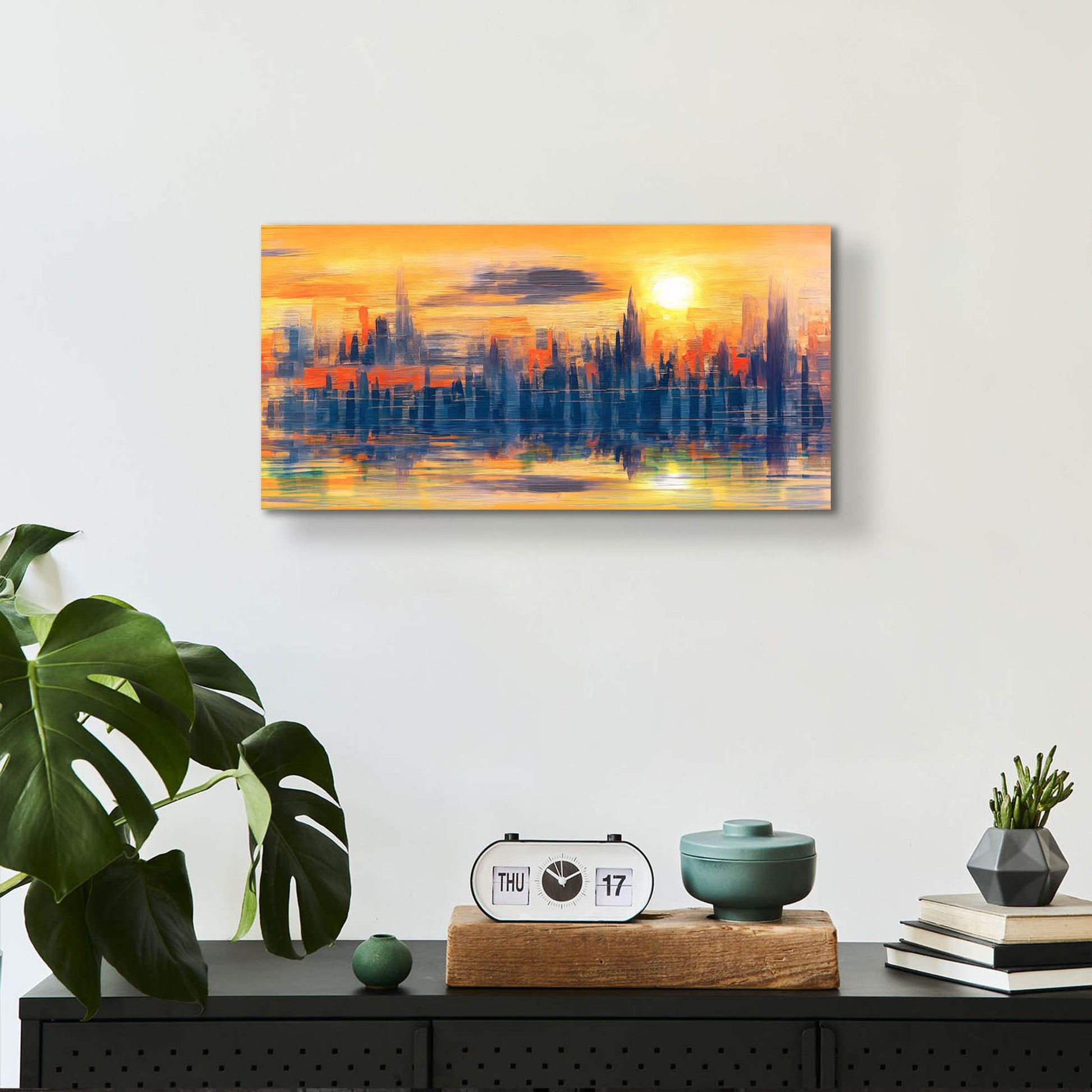 Epic Art 'Hazy Reflections' by Epic Portfolio, Acrylic Glass Wall Art,24x12