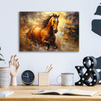 Epic Art 'Horse Race' by Epic Portfolio, Acrylic Glass Wall Art,16x12