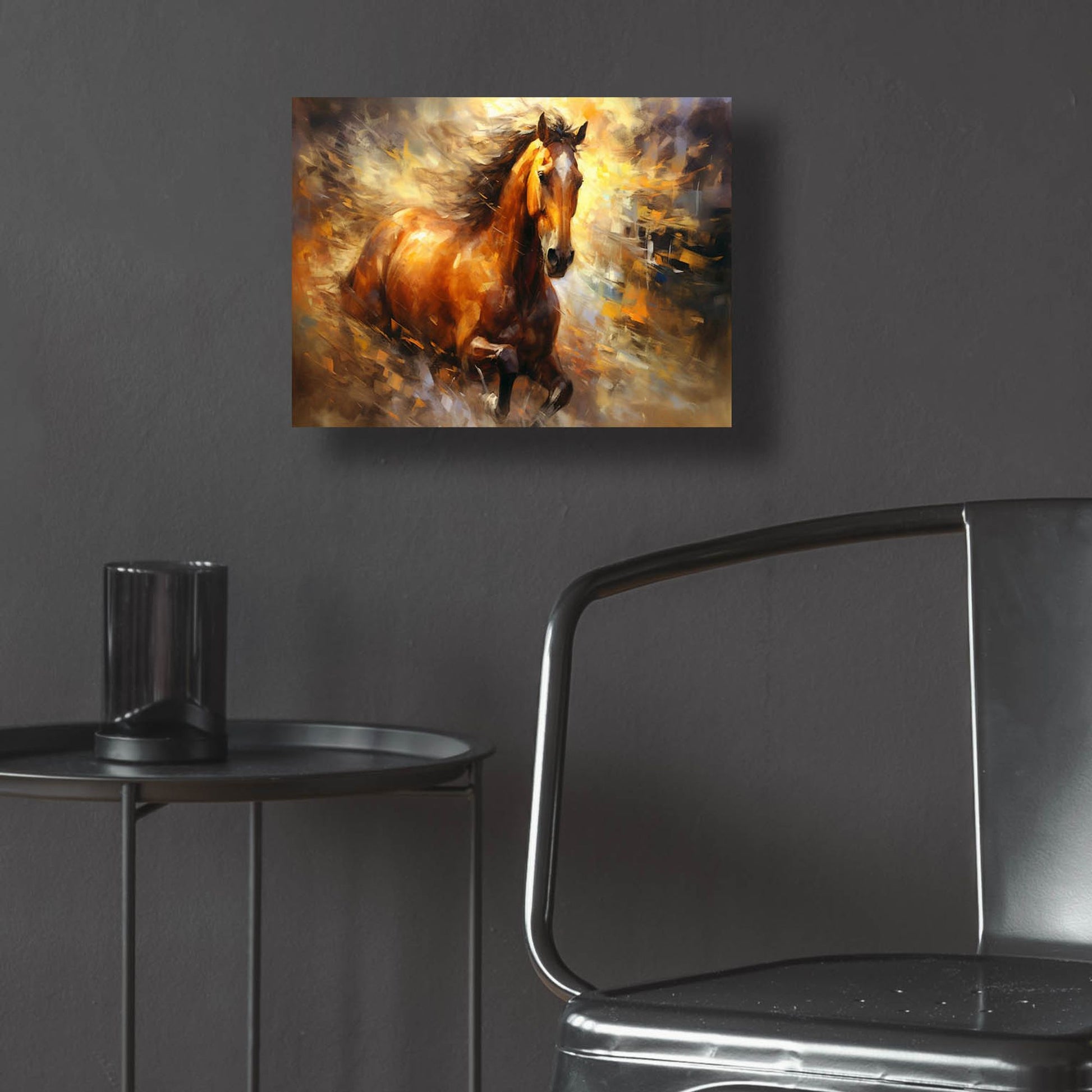 Epic Art 'Horse Race' by Epic Portfolio, Acrylic Glass Wall Art,16x12
