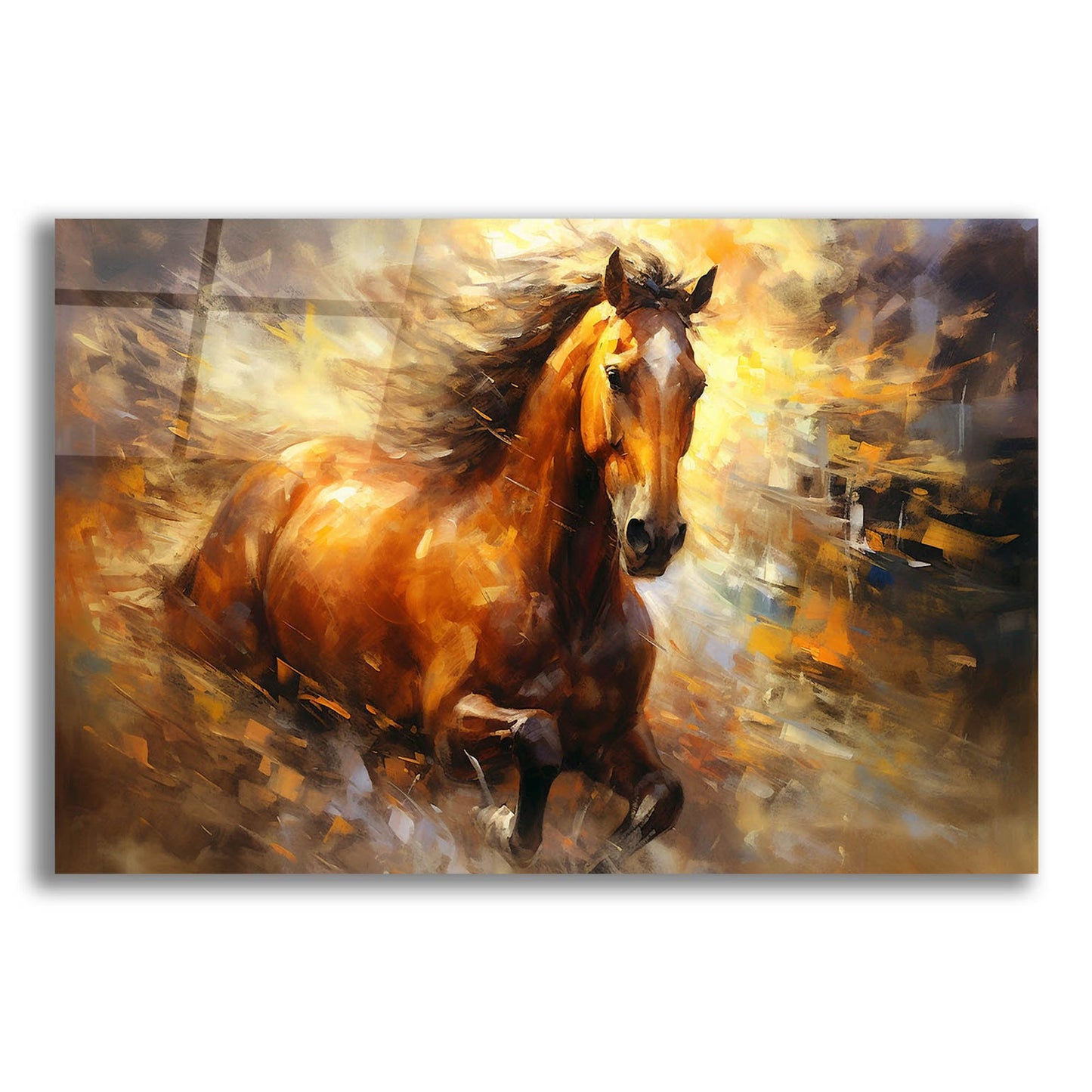 Epic Art 'Horse Race' by Epic Portfolio, Acrylic Glass Wall Art,24x16