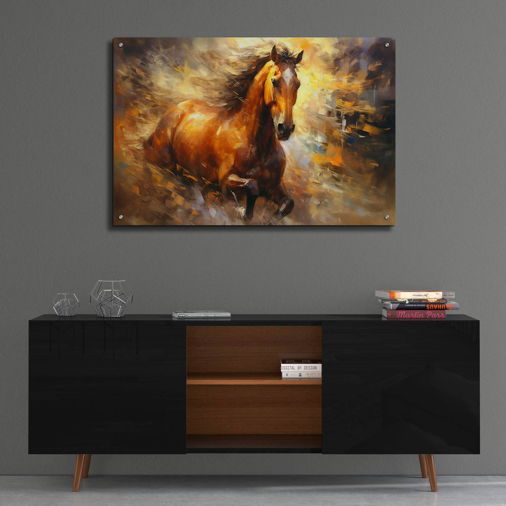 Epic Art 'Horse Race' by Epic Portfolio, Acrylic Glass Wall Art,36x24