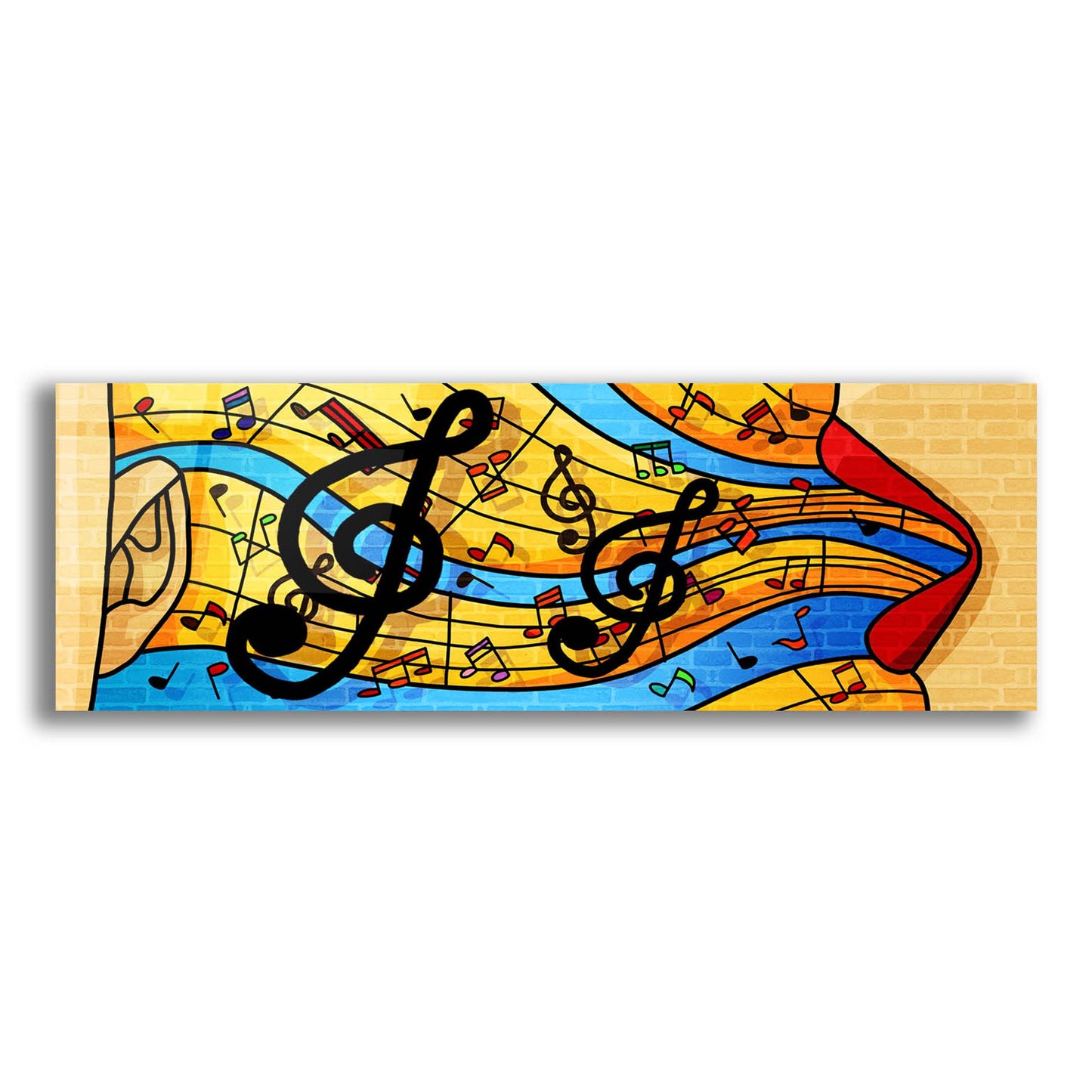 Epic Art 'Jazzy Ways' by Epic Portfolio, Acrylic Glass Wall Art