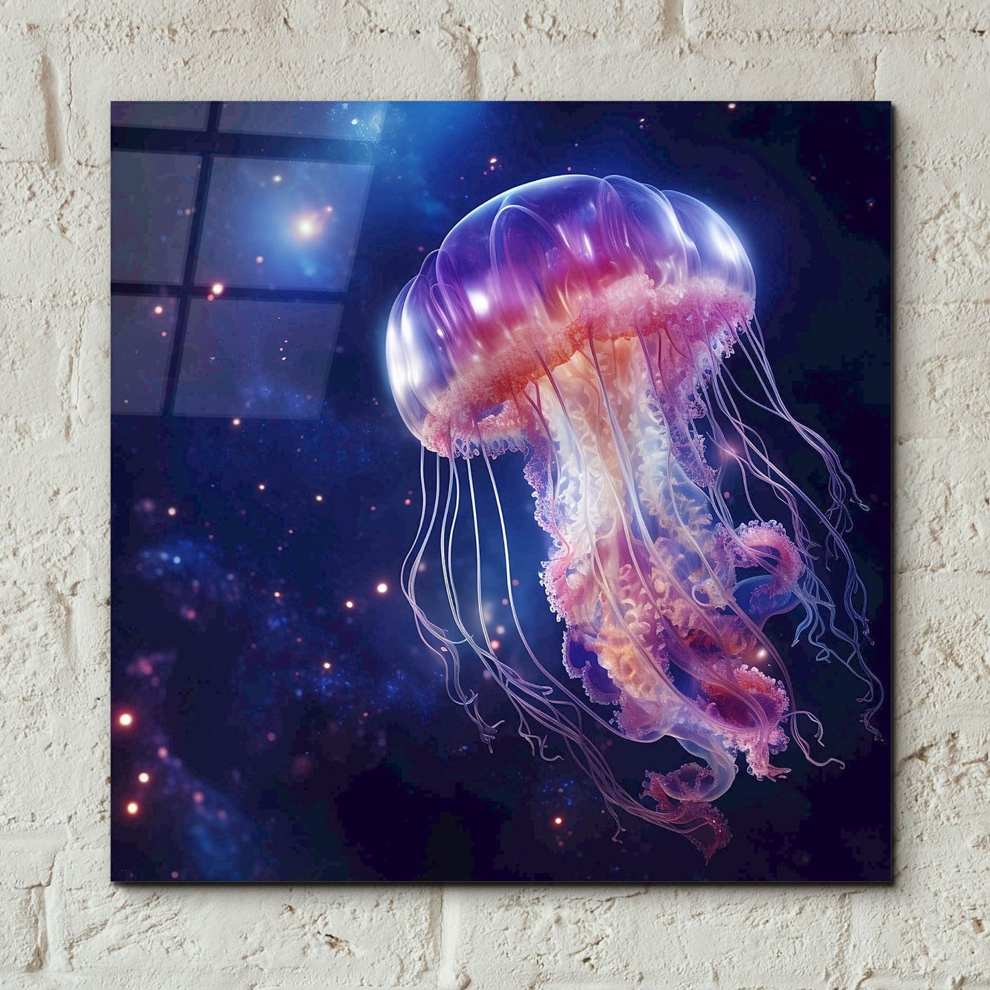 Epic Art 'Jelly Fish Giant' by Epic Portfolio, Acrylic Glass Wall Art,12x12