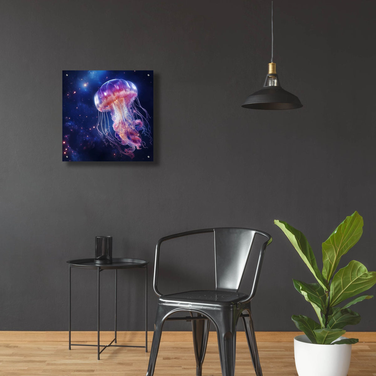 Epic Art 'Jelly Fish Giant' by Epic Portfolio, Acrylic Glass Wall Art,24x24