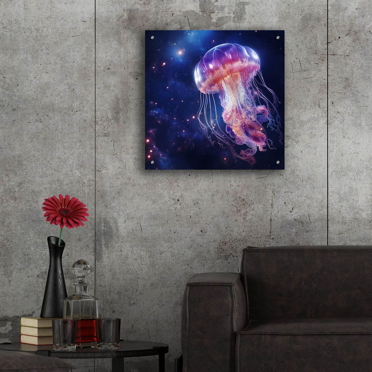 Epic Art 'Jelly Fish Giant' by Epic Portfolio, Acrylic Glass Wall Art,24x24