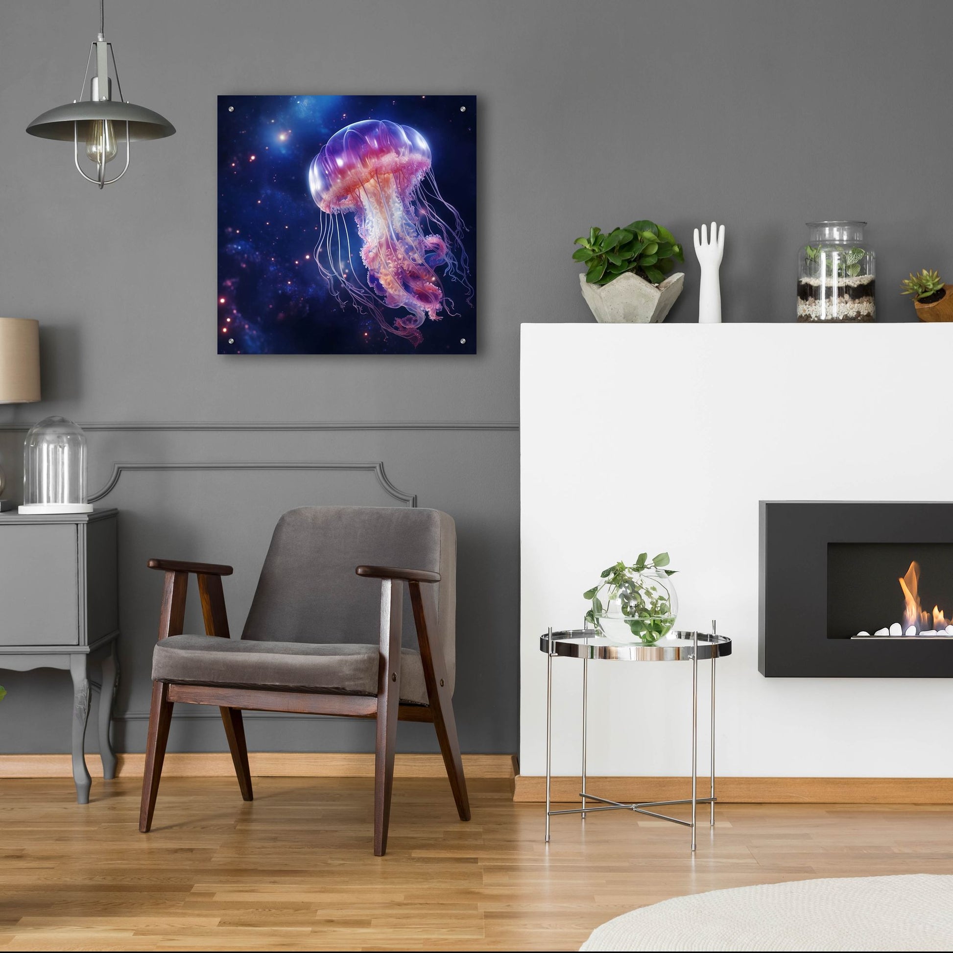 Epic Art 'Jelly Fish Giant' by Epic Portfolio, Acrylic Glass Wall Art,24x24