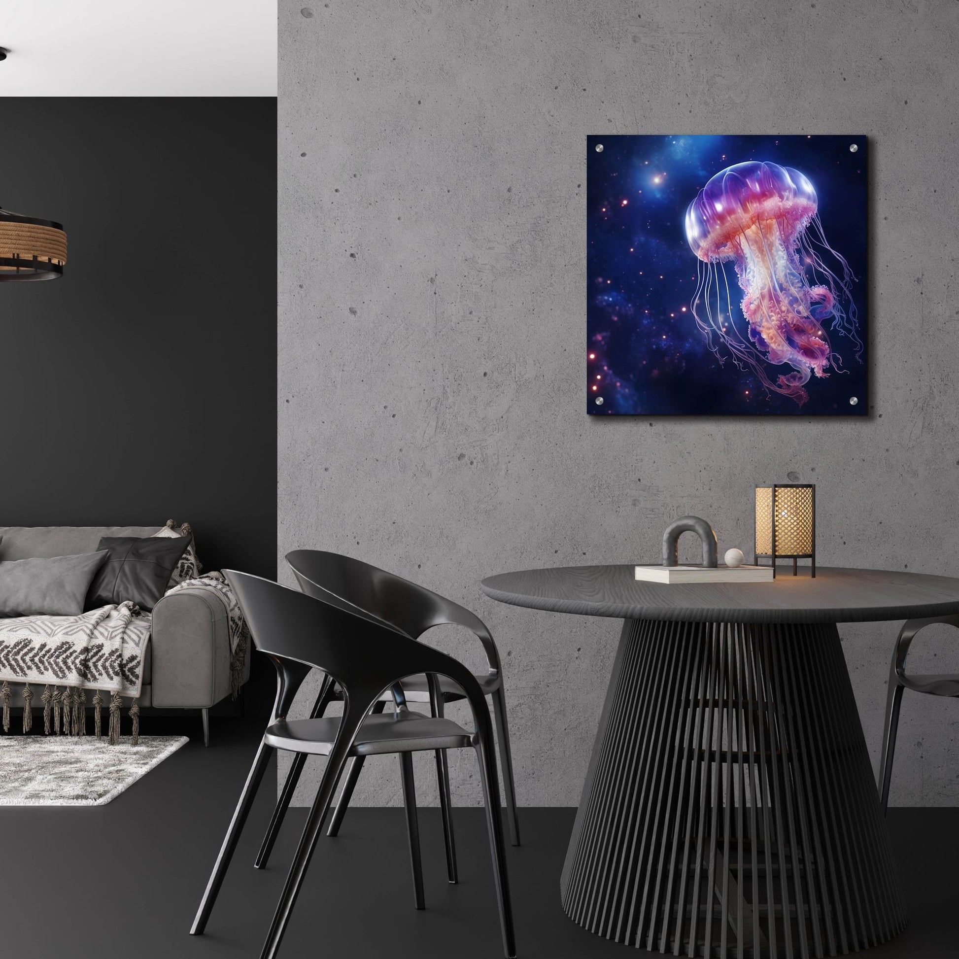 Epic Art 'Jelly Fish Giant' by Epic Portfolio, Acrylic Glass Wall Art,24x24