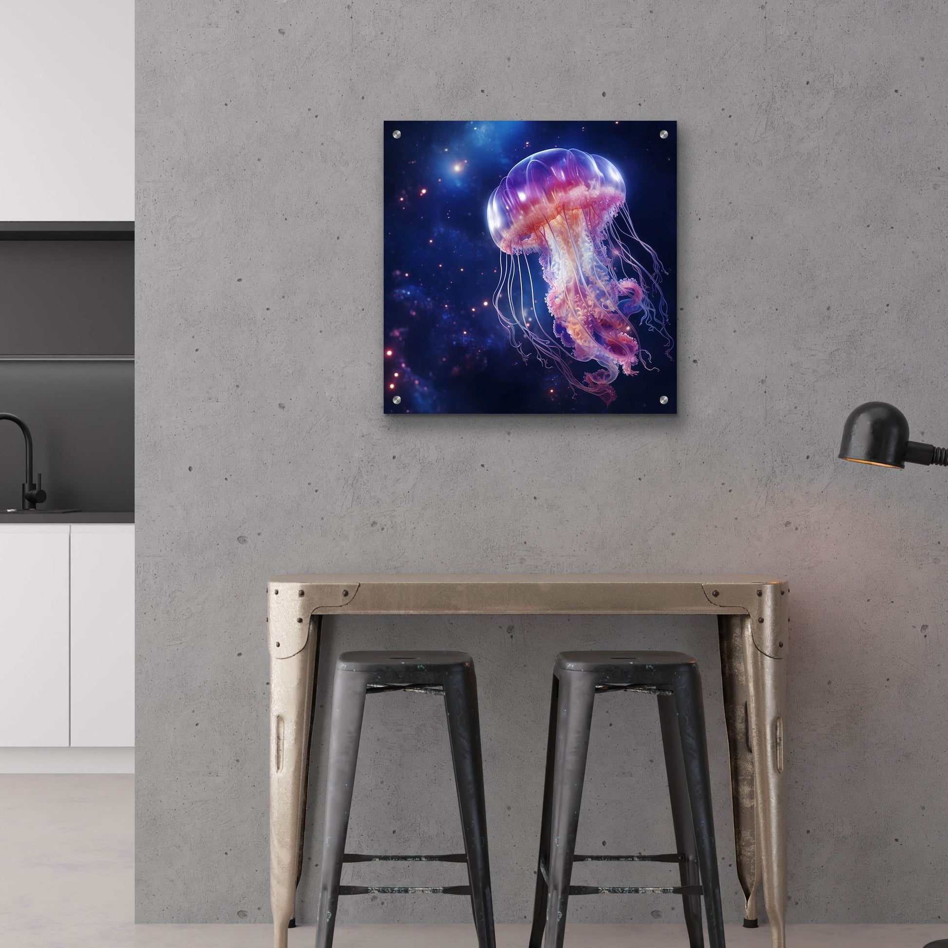 Epic Art 'Jelly Fish Giant' by Epic Portfolio, Acrylic Glass Wall Art,24x24