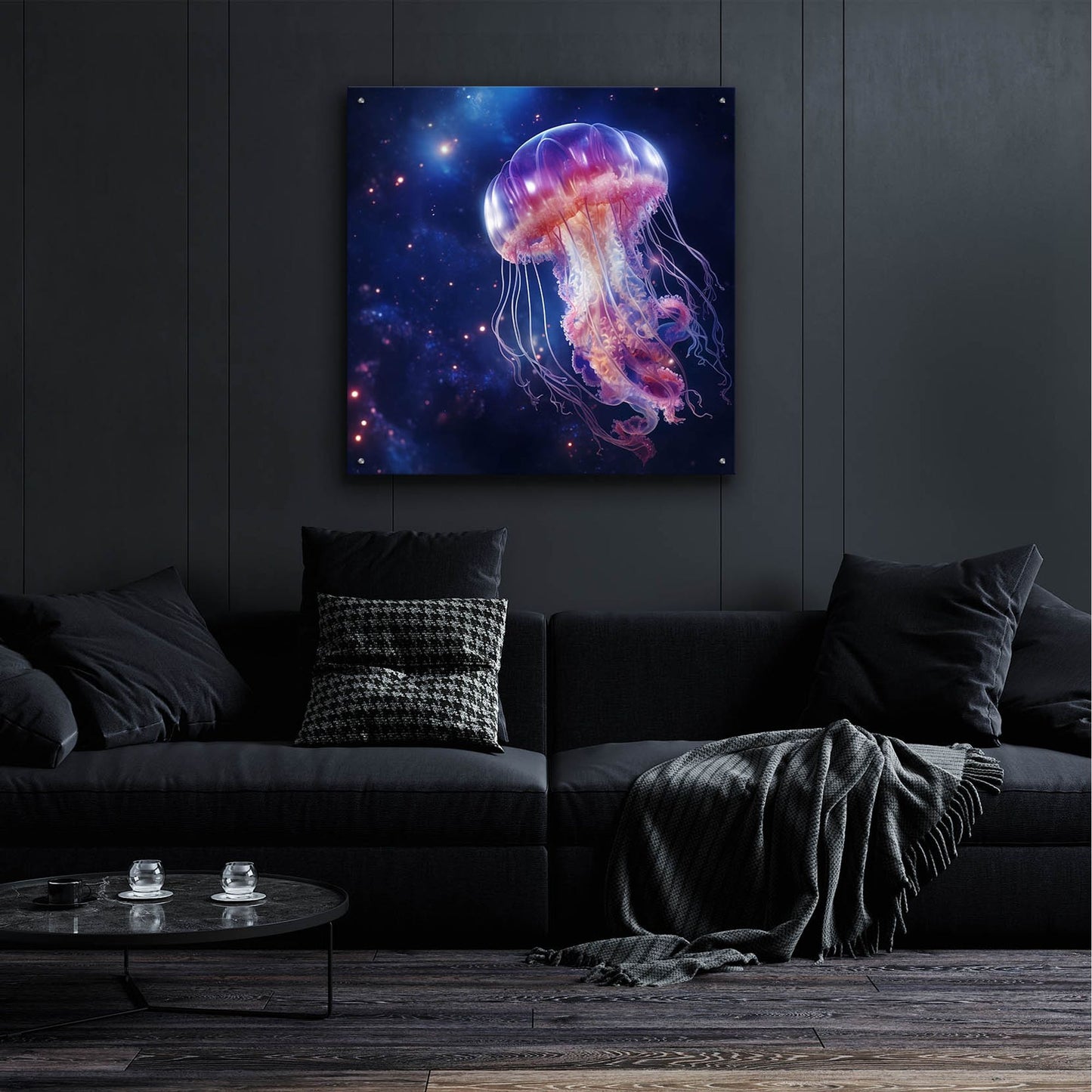 Epic Art 'Jelly Fish Giant' by Epic Portfolio, Acrylic Glass Wall Art,36x36