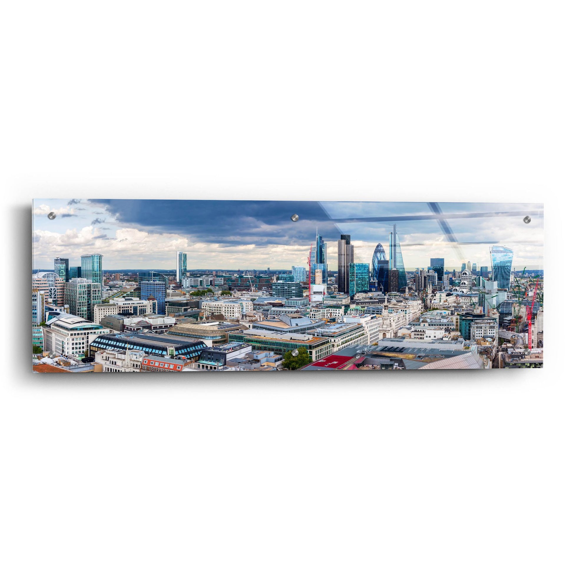 Epic Art 'London Panorama' by Epic Portfolio, Acrylic Glass Wall Art,36x12