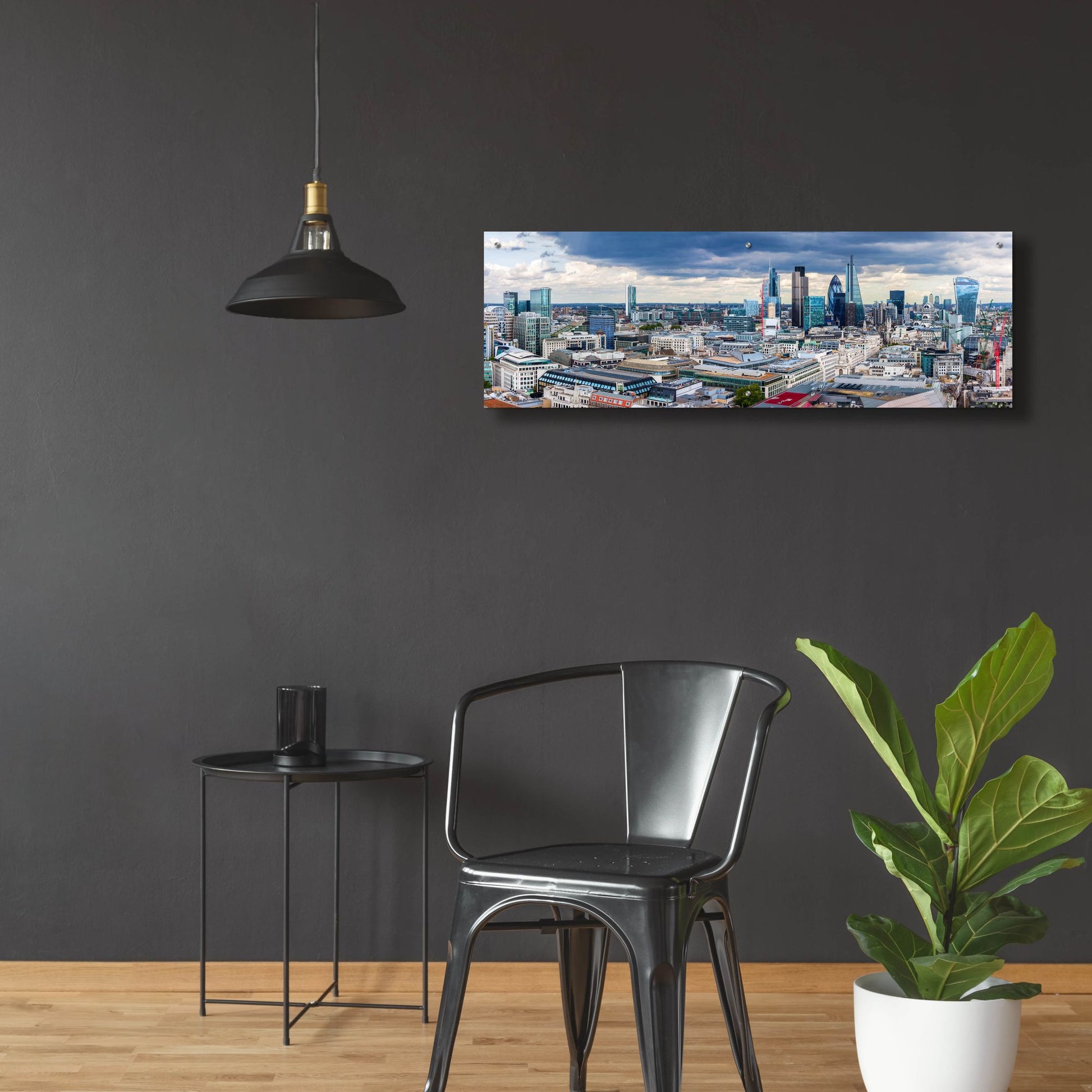 Epic Art 'London Panorama' by Epic Portfolio, Acrylic Glass Wall Art,48x16