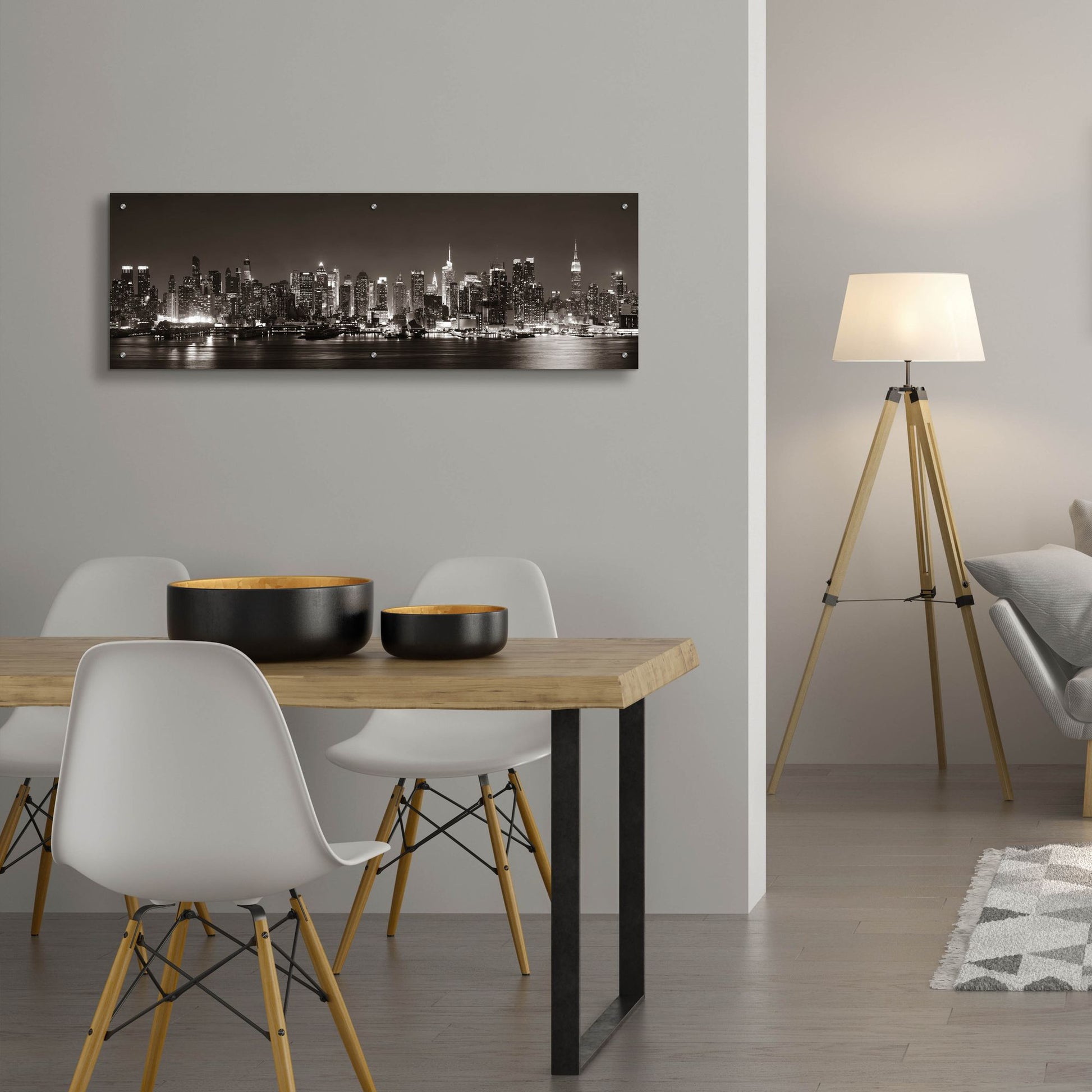 Epic Art 'Midtown Manhattan Skyline' by Epic Portfolio, Acrylic Glass Wall Art,48x16