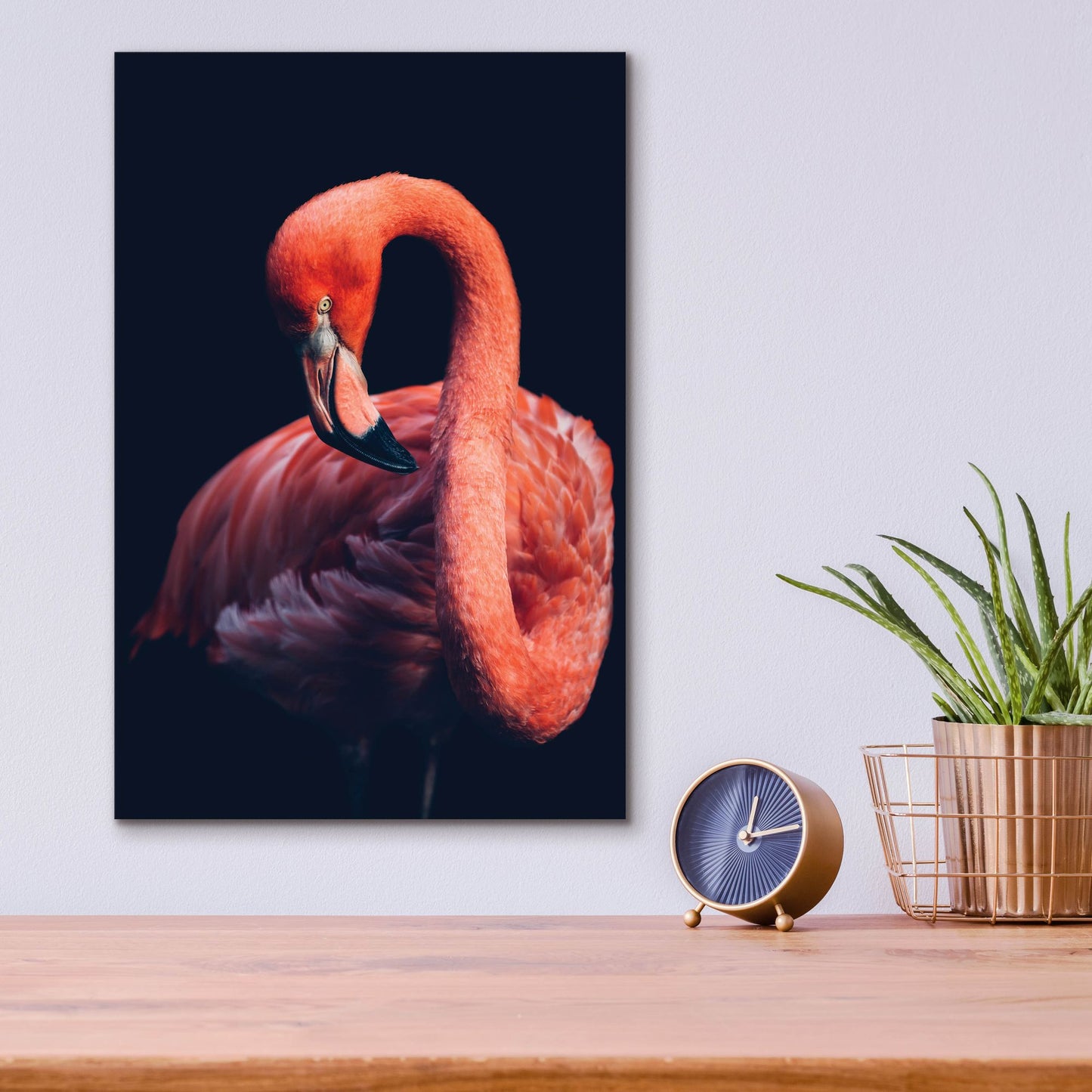 Epic Art 'Pink Flamingo' by Epic Portfolio, Acrylic Glass Wall Art,12x16