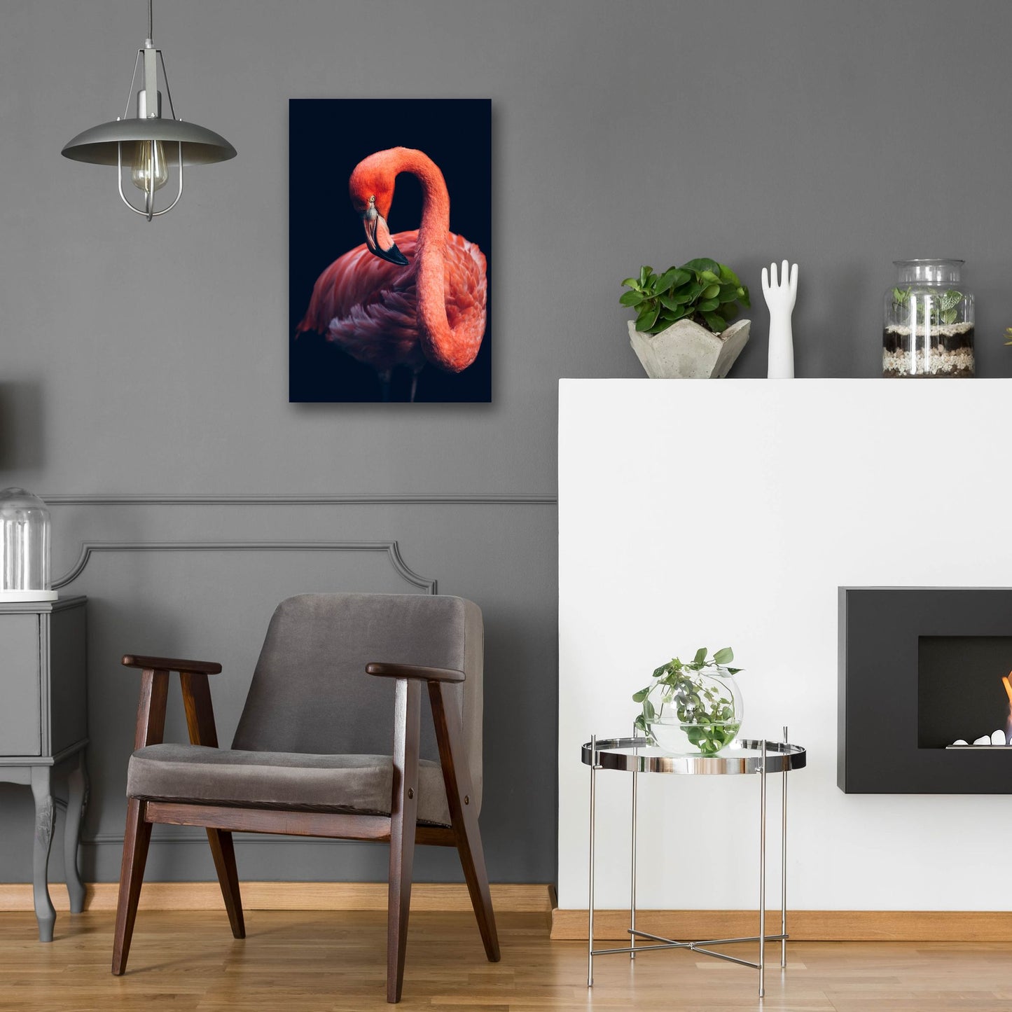 Epic Art 'Pink Flamingo' by Epic Portfolio, Acrylic Glass Wall Art,16x24