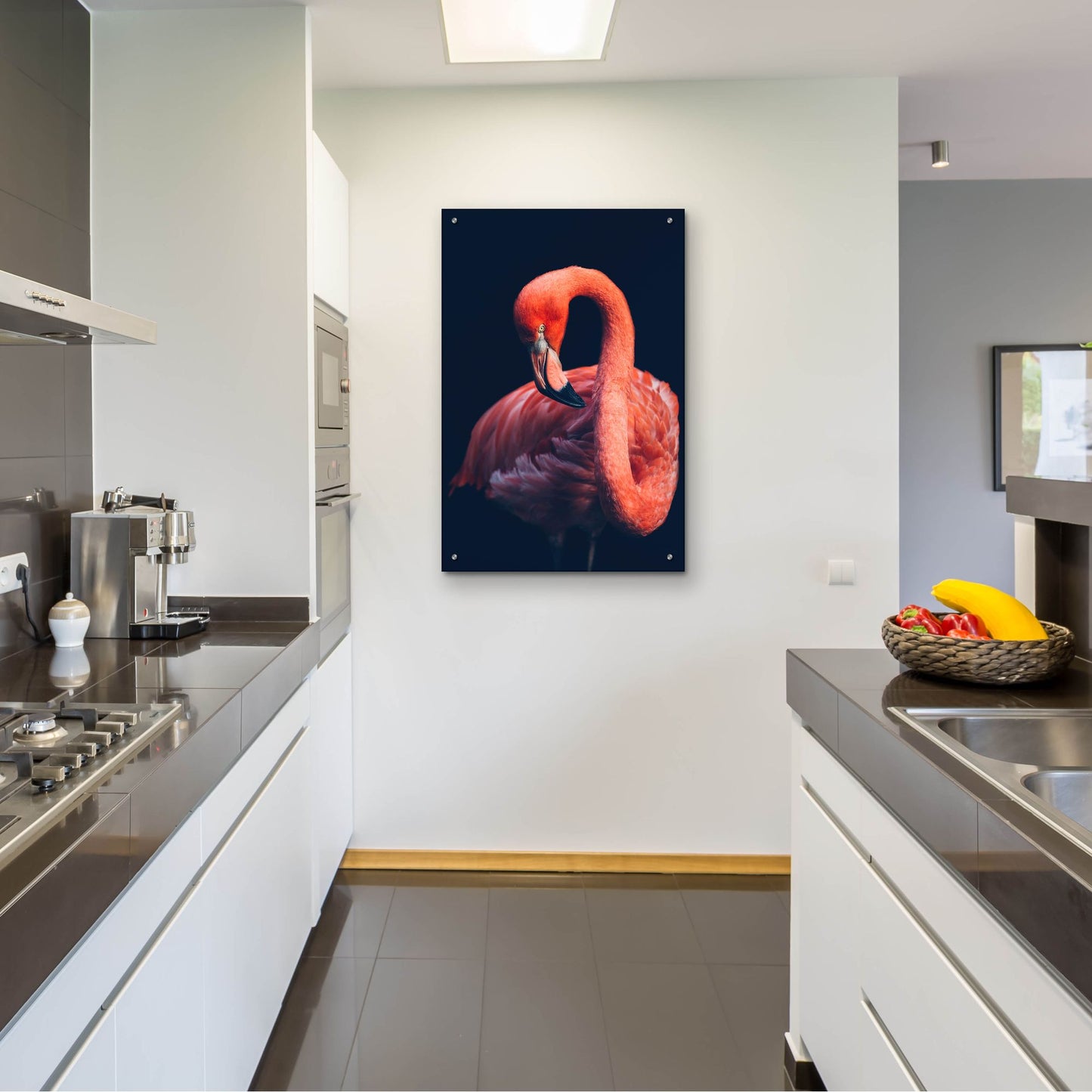 Epic Art 'Pink Flamingo' by Epic Portfolio, Acrylic Glass Wall Art,24x36