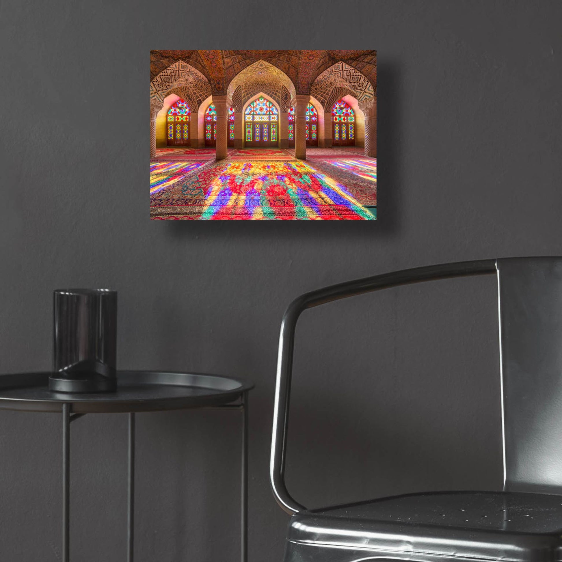 Epic Art 'Pink Mosque of Shiraz Iran' by Epic Portfolio, Acrylic Glass Wall Art,16x12