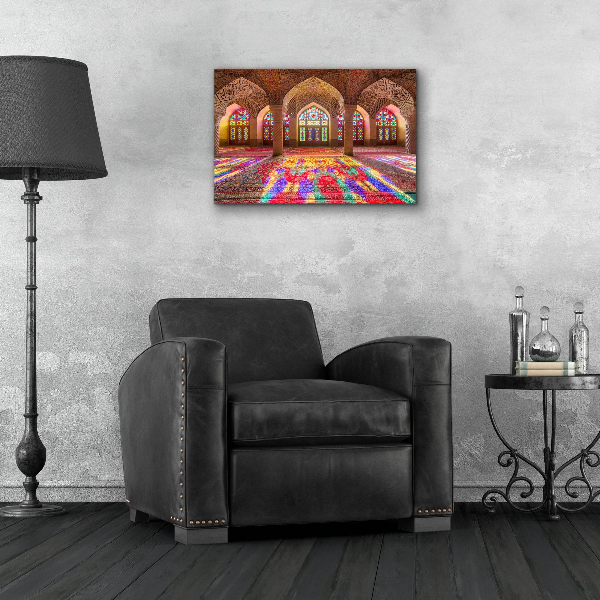 Epic Art 'Pink Mosque of Shiraz Iran' by Epic Portfolio, Acrylic Glass Wall Art,24x16