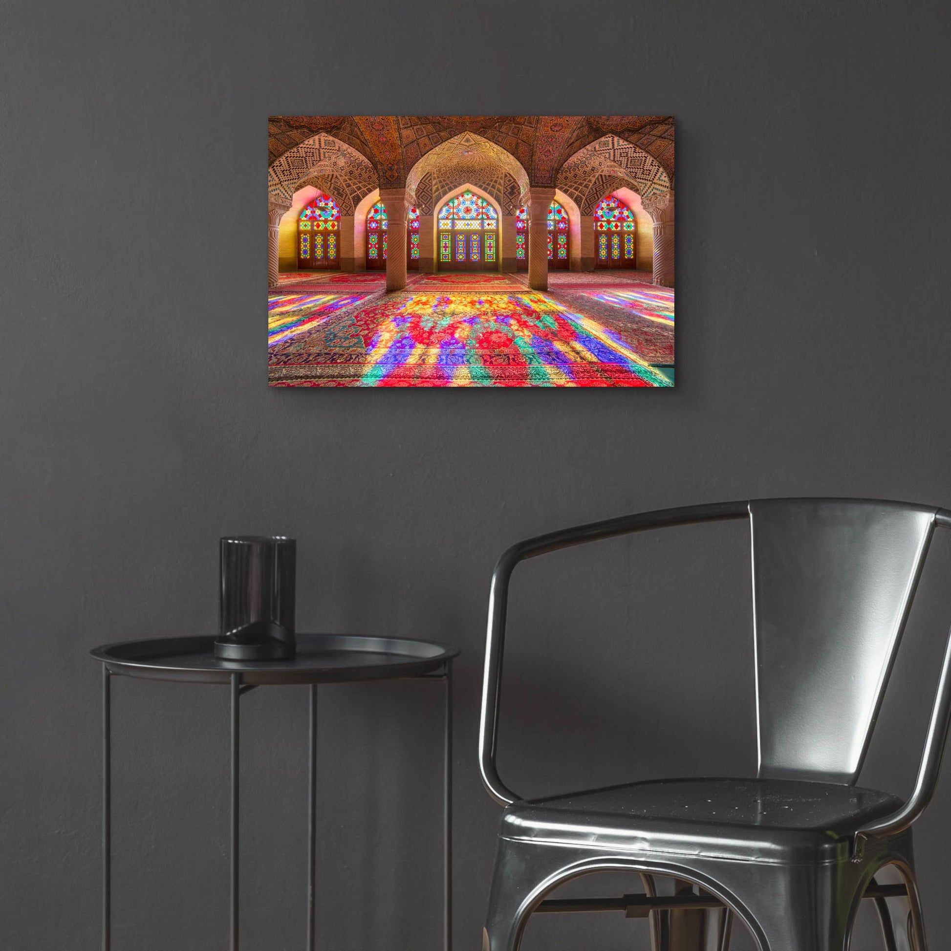 Epic Art 'Pink Mosque of Shiraz Iran' by Epic Portfolio, Acrylic Glass Wall Art,24x16