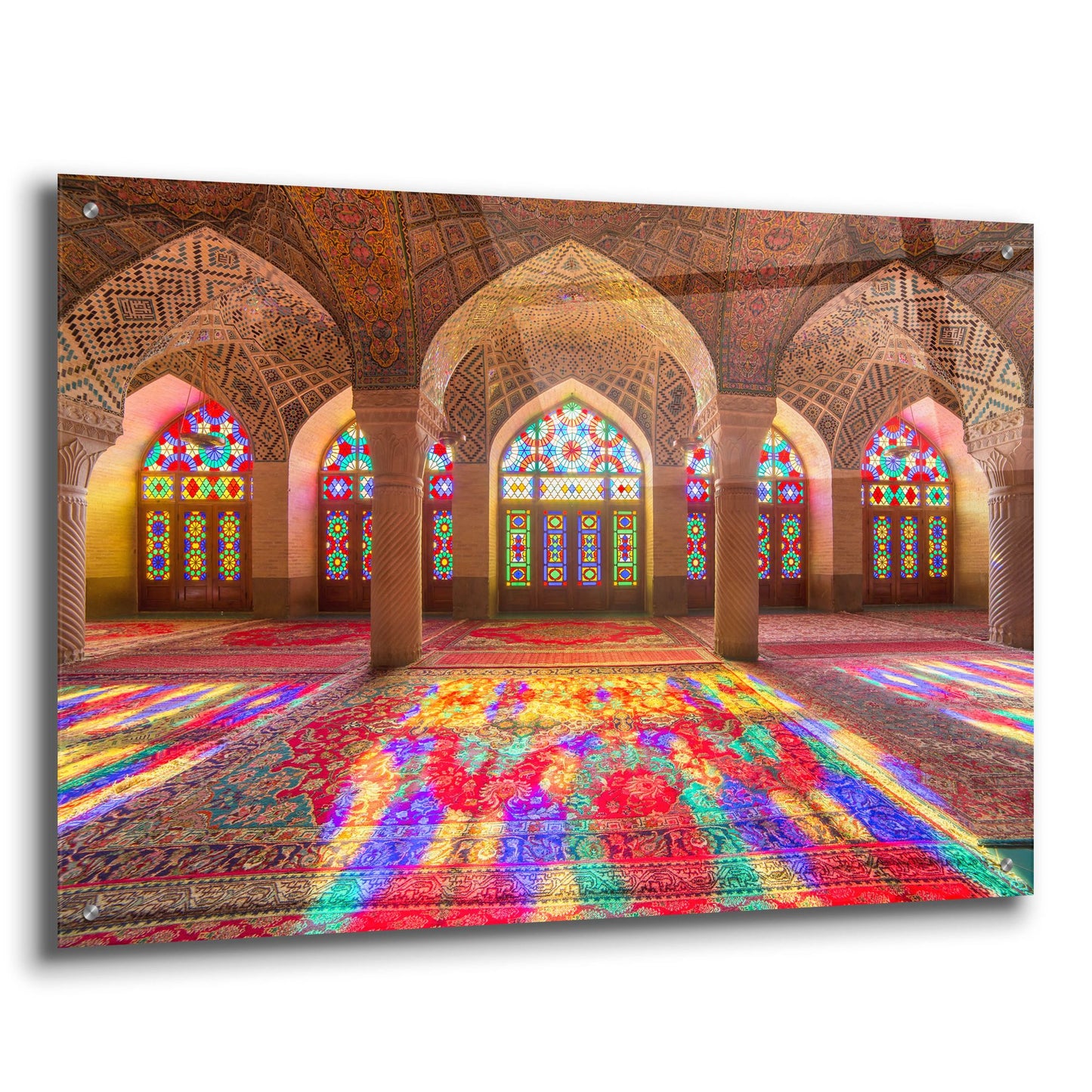 Epic Art 'Pink Mosque of Shiraz Iran' by Epic Portfolio, Acrylic Glass Wall Art,36x24