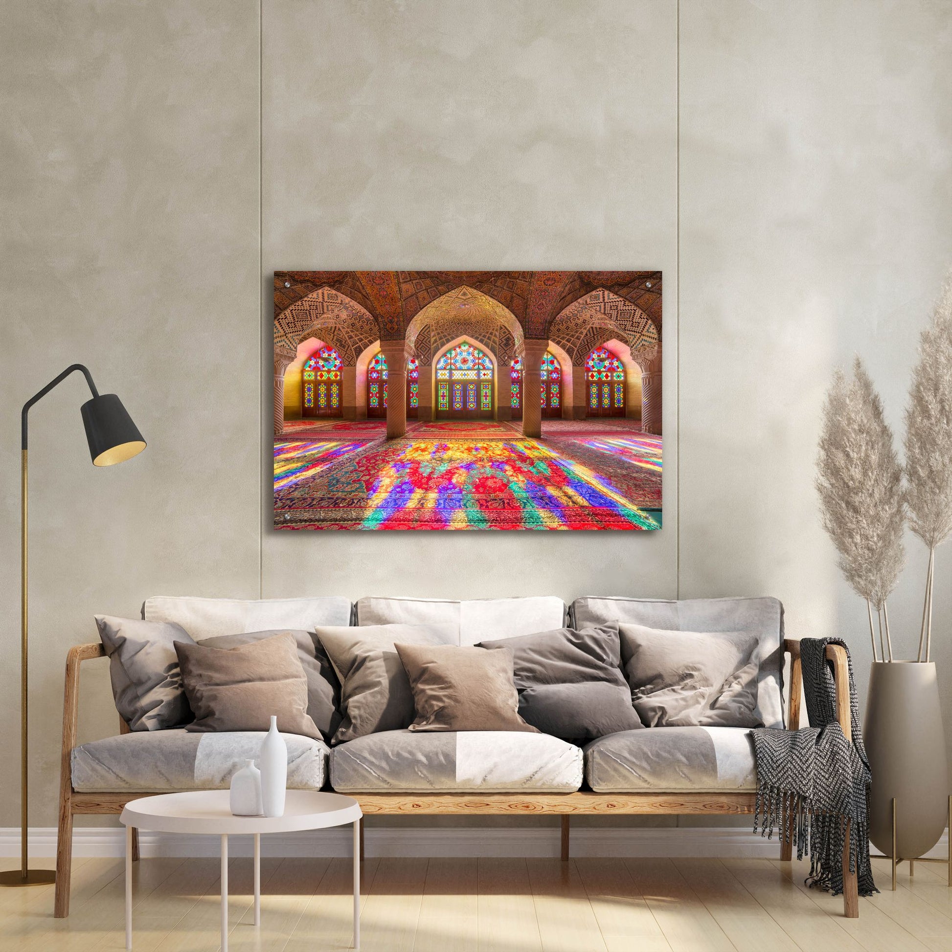 Epic Art 'Pink Mosque of Shiraz Iran' by Epic Portfolio, Acrylic Glass Wall Art,36x24