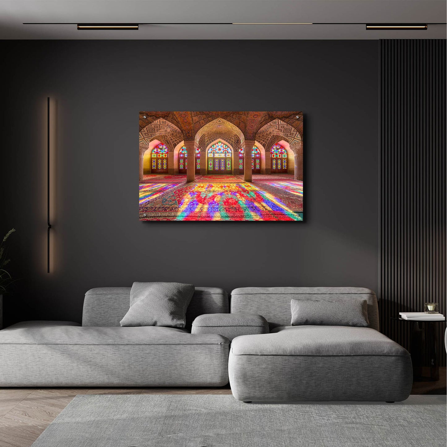 Epic Art 'Pink Mosque of Shiraz Iran' by Epic Portfolio, Acrylic Glass Wall Art,36x24