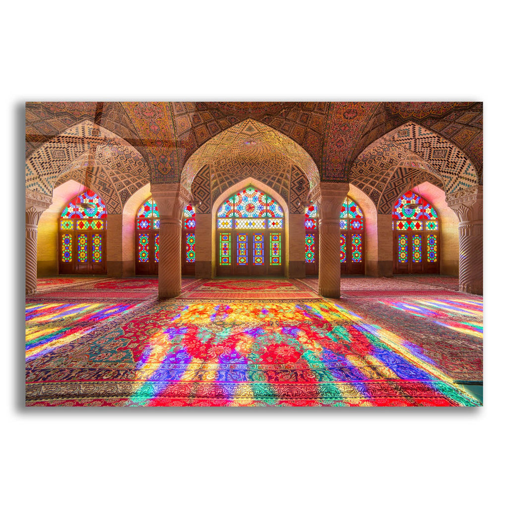 Epic Art 'Pink Mosque of Shiraz Iran' by Epic Portfolio, Acrylic Glass Wall Art