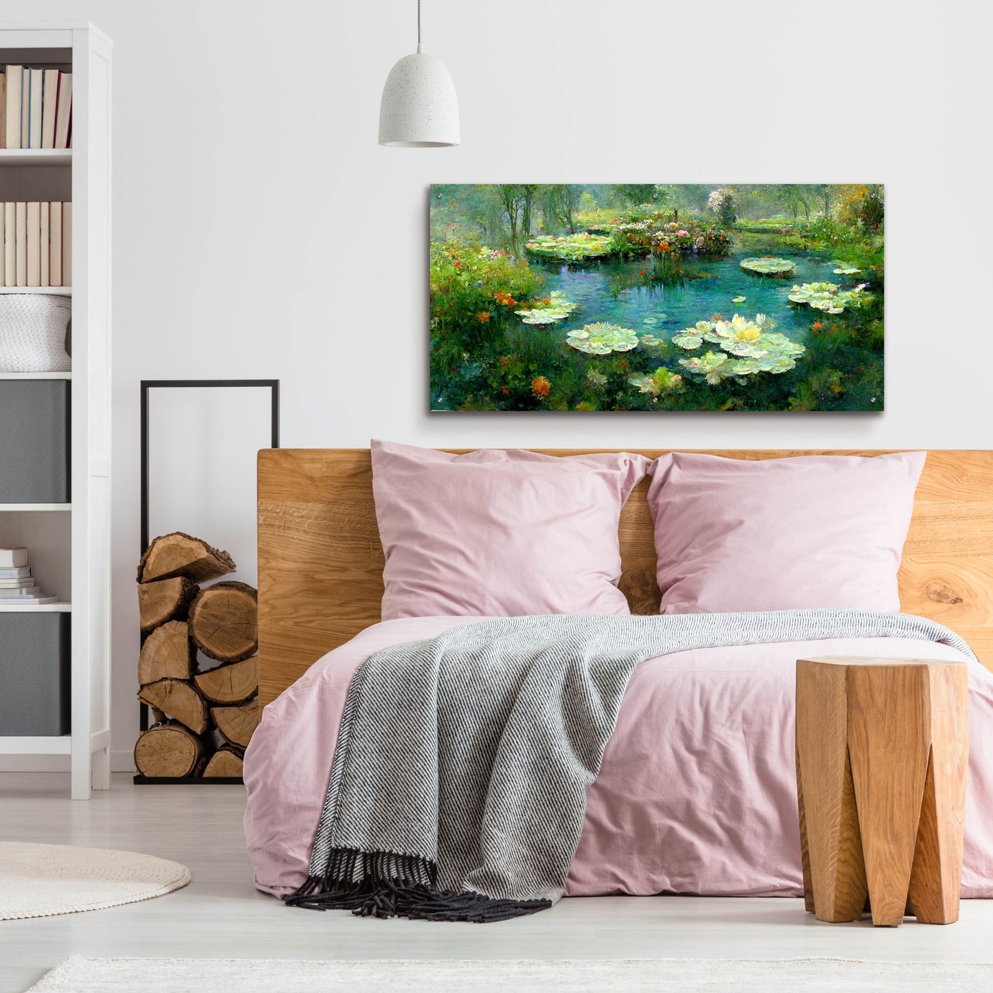 Epic Art 'Pond Lilies' by Epic Portfolio, Acrylic Glass Wall Art,48x24