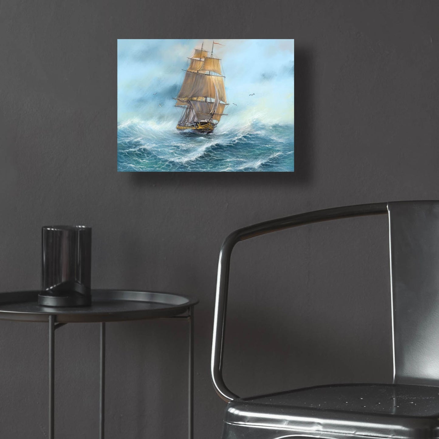 Epic Art 'Sailing the Ocean' by Epic Portfolio, Acrylic Glass Wall Art,16x12