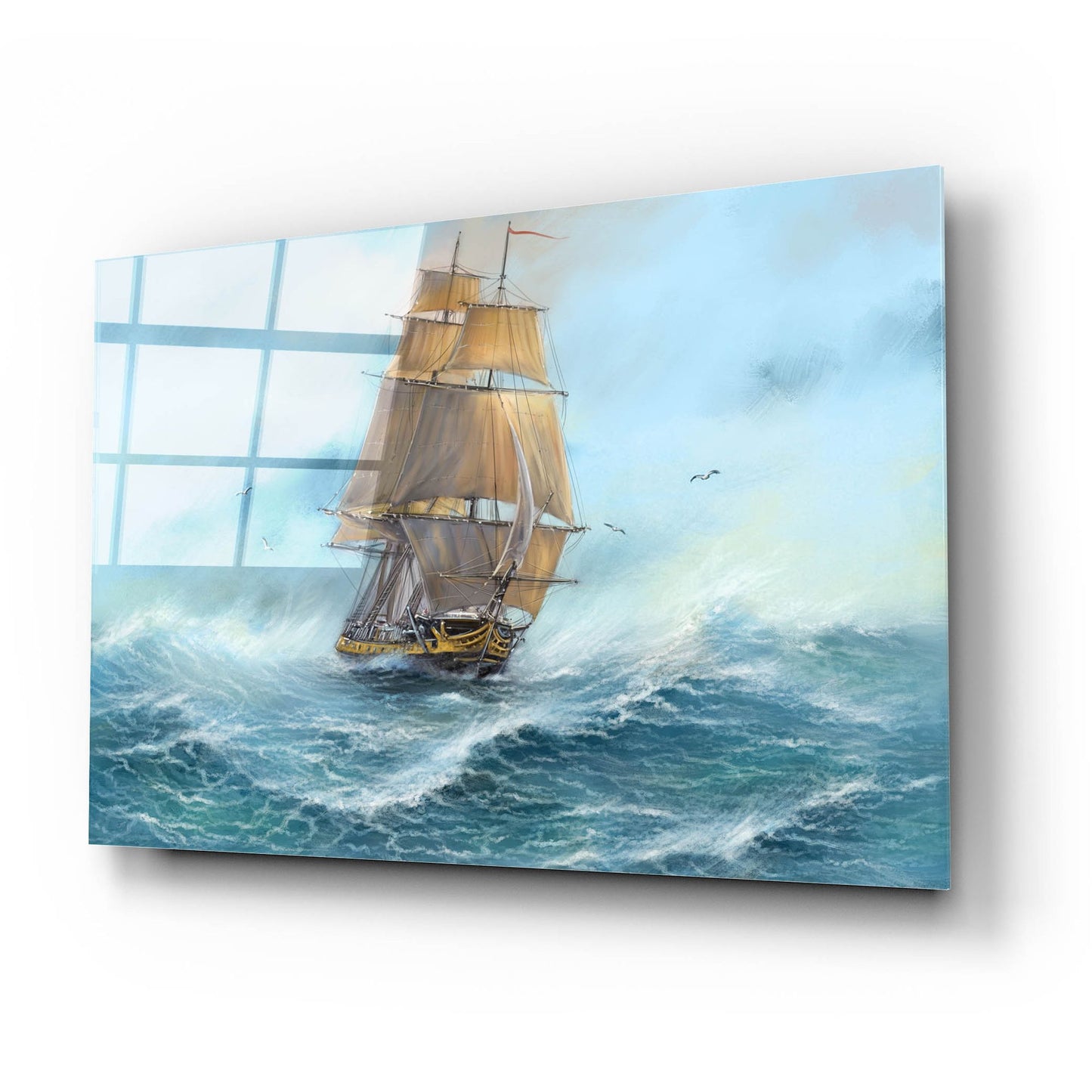 Epic Art 'Sailing the Ocean' by Epic Portfolio, Acrylic Glass Wall Art,24x16