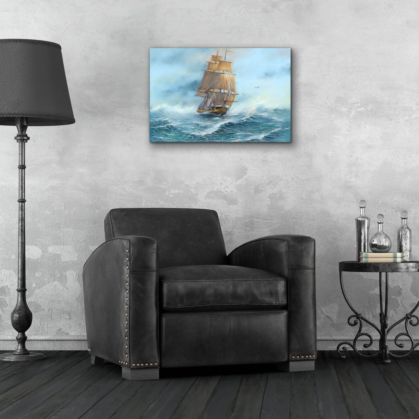 Epic Art 'Sailing the Ocean' by Epic Portfolio, Acrylic Glass Wall Art,24x16