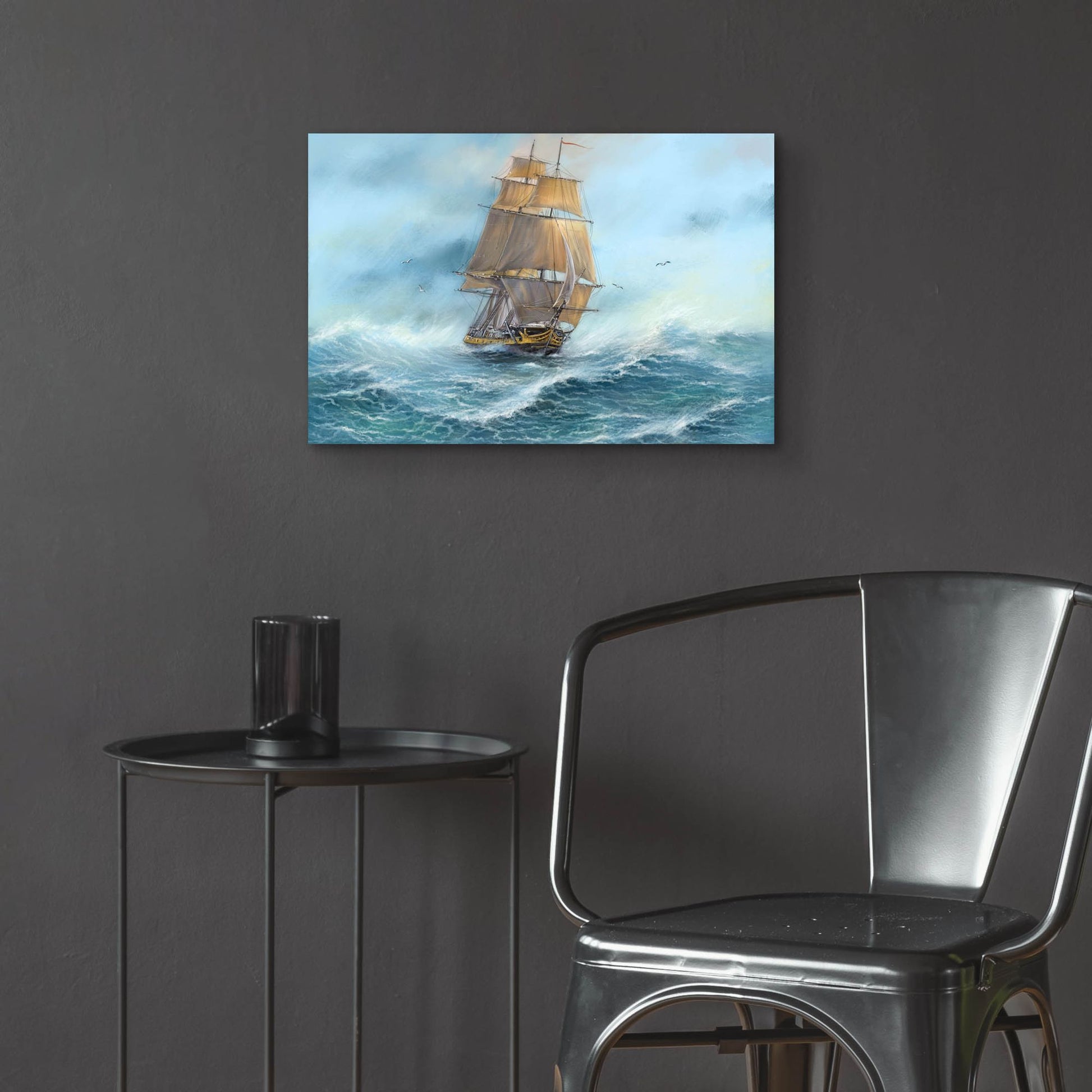 Epic Art 'Sailing the Ocean' by Epic Portfolio, Acrylic Glass Wall Art,24x16